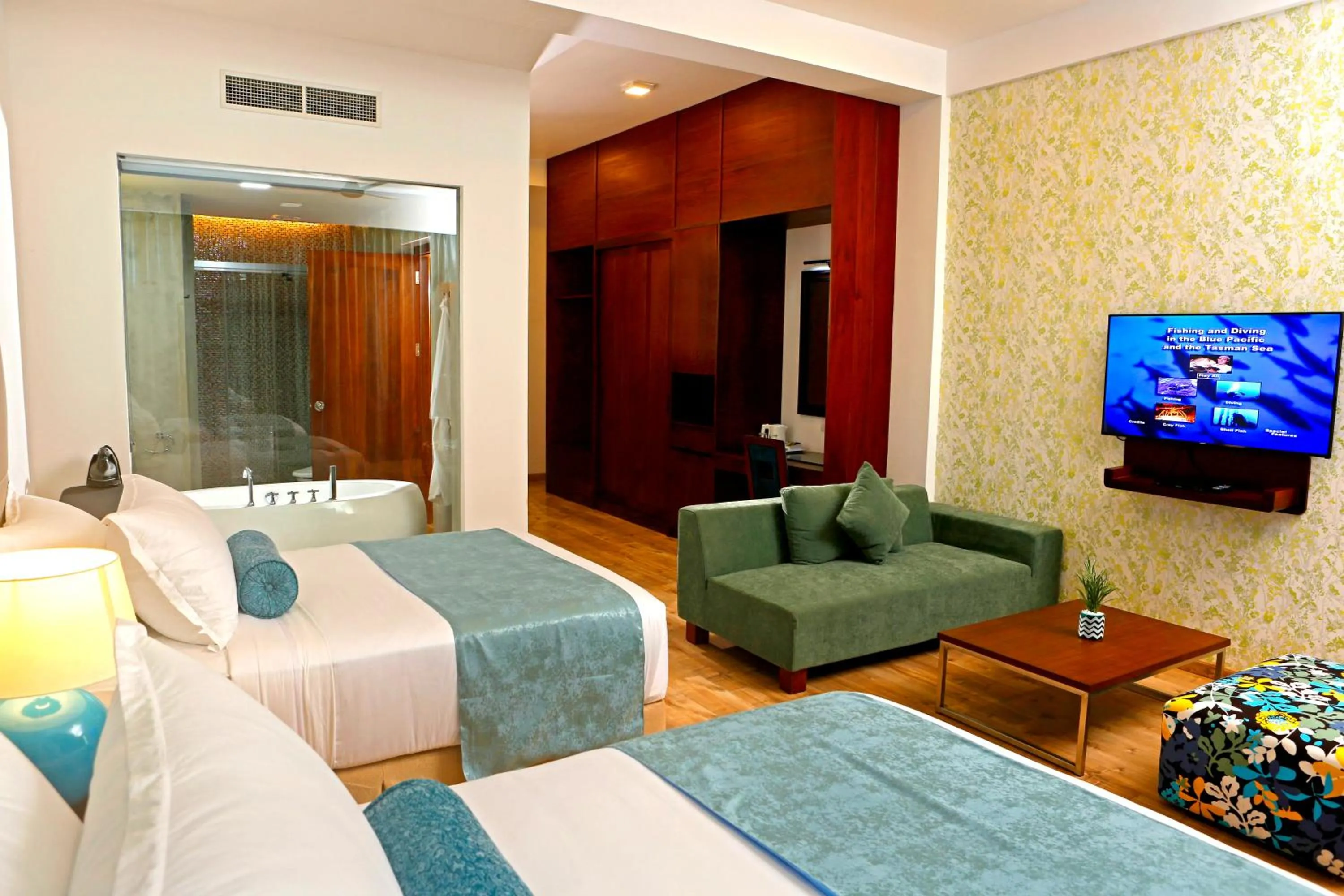 Bed in Club Waskaduwa Beach Resort & Spa