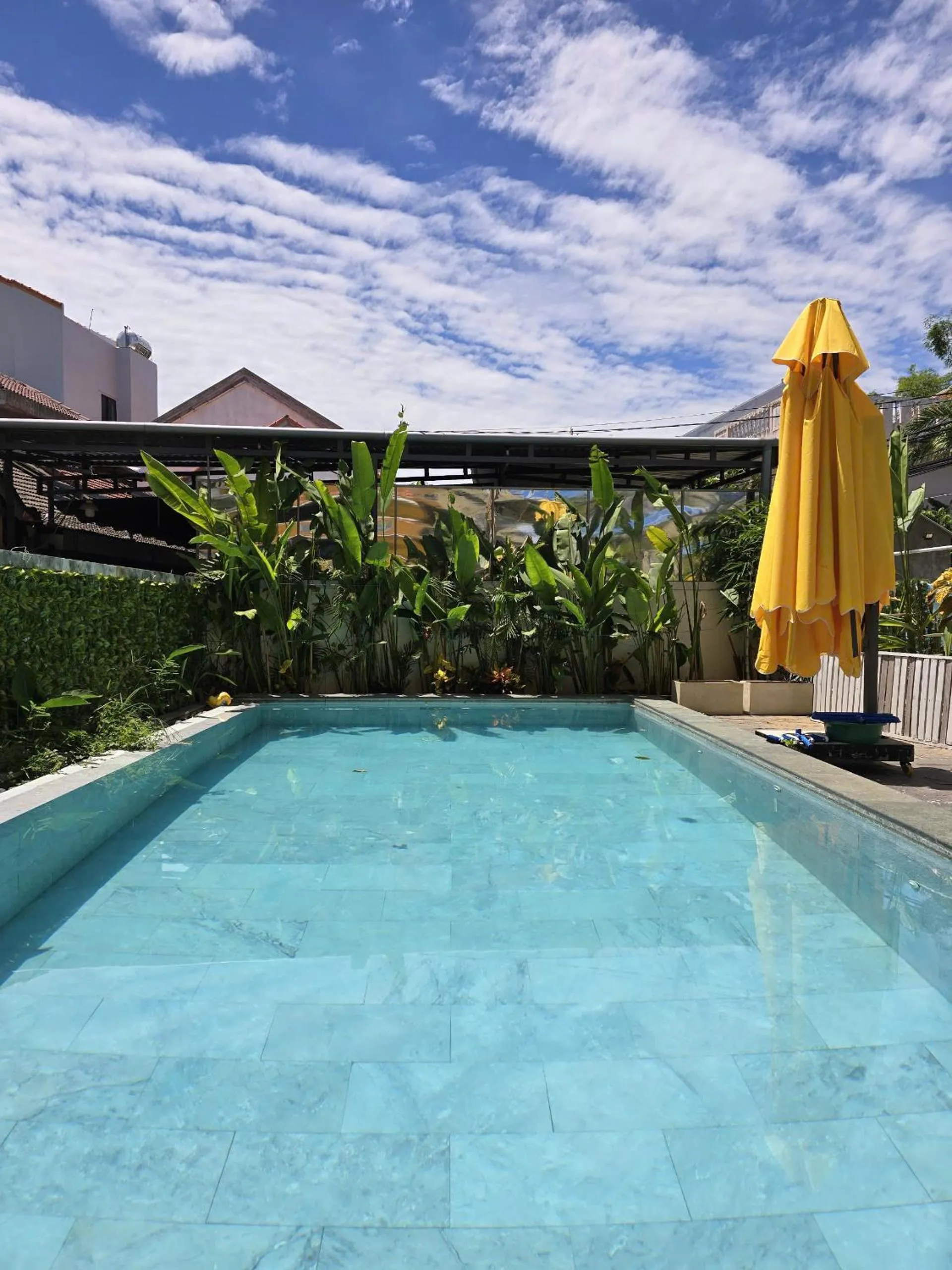 Swimming pool in Flamingo Villa Homestay - Big Rooms with Balcony - Close to Hoi An Old Town 200m & Temple Bridge - Large Outside Pool for Sun Bathing