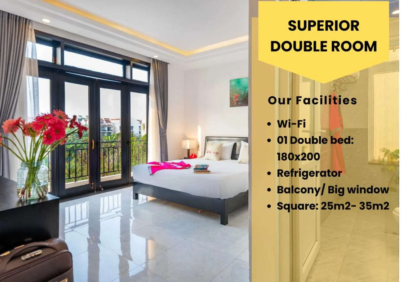 Area and facilities, Bed in Flamingo Villa Homestay - Big Rooms with Balcony - Close to Hoi An Old Town 200m & Temple Bridge - Large Outside Pool for Sun Bathing