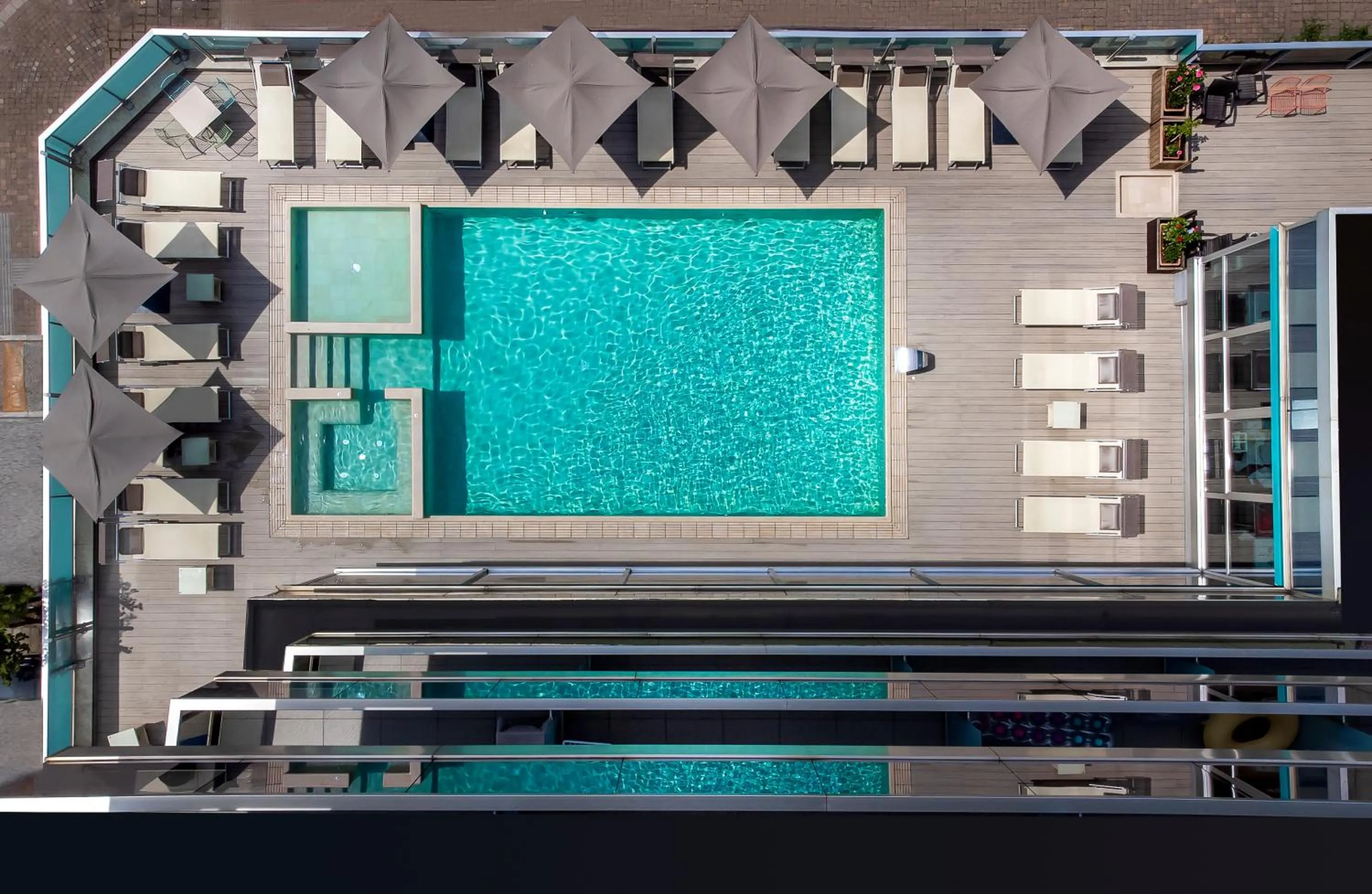 Pool view in Aqua Hotel