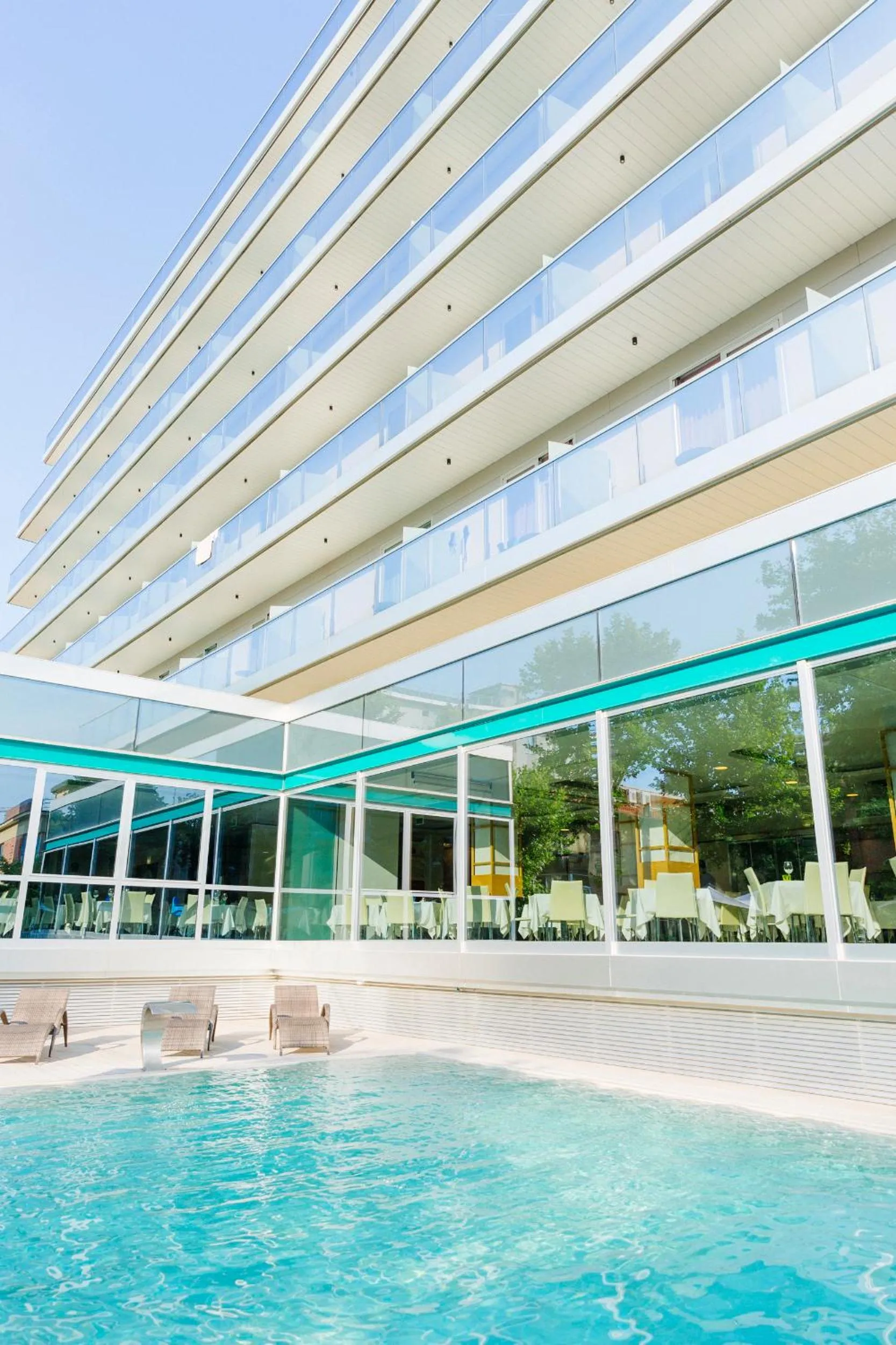 Pool view in Aqua Hotel