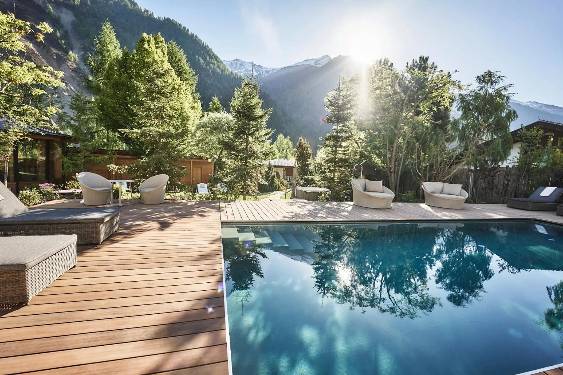 Swimming pool in Goldene Rose Karthaus a member of Small Luxury Hotels of the World