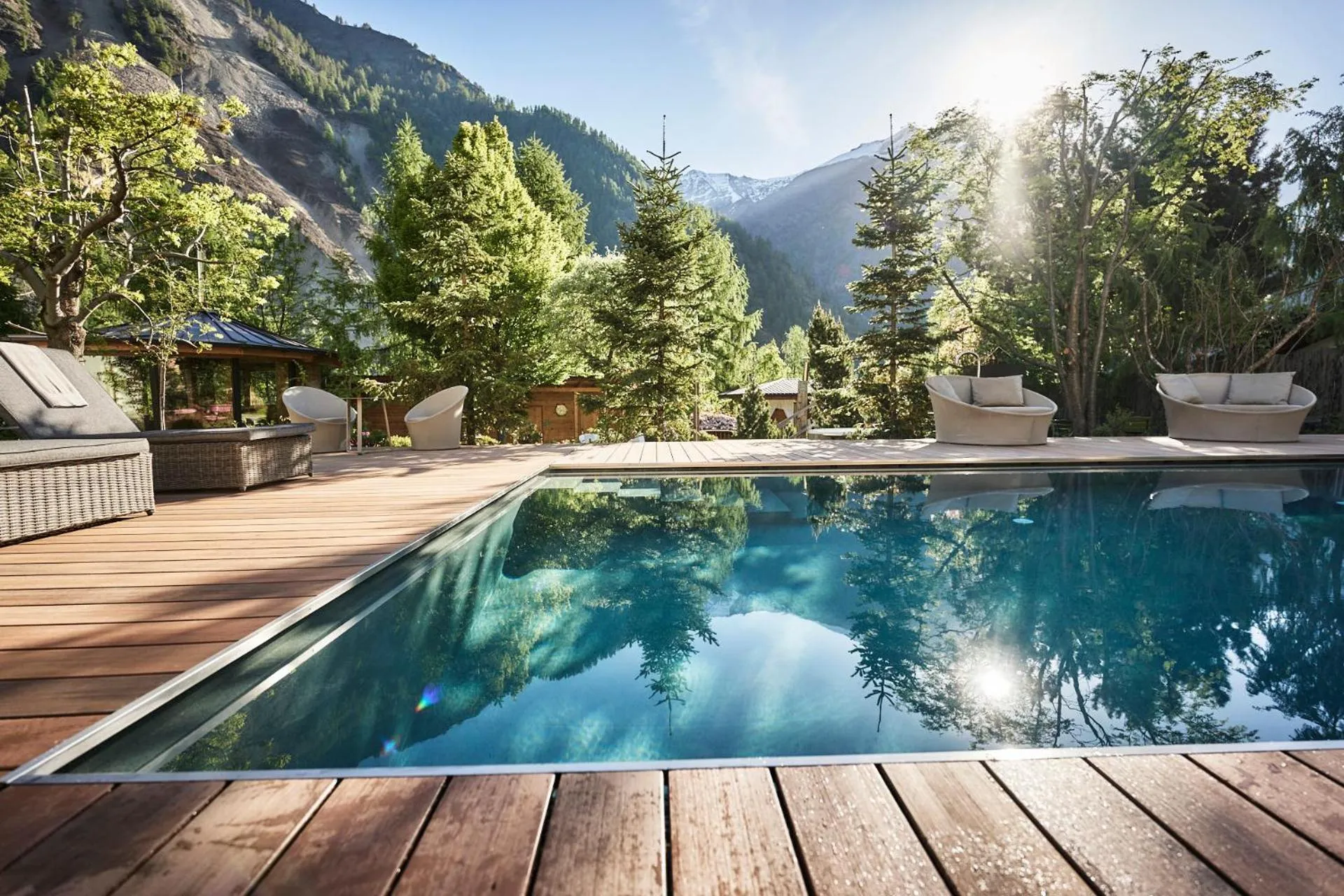 Swimming pool in Goldene Rose Karthaus a member of Small Luxury Hotels of the World