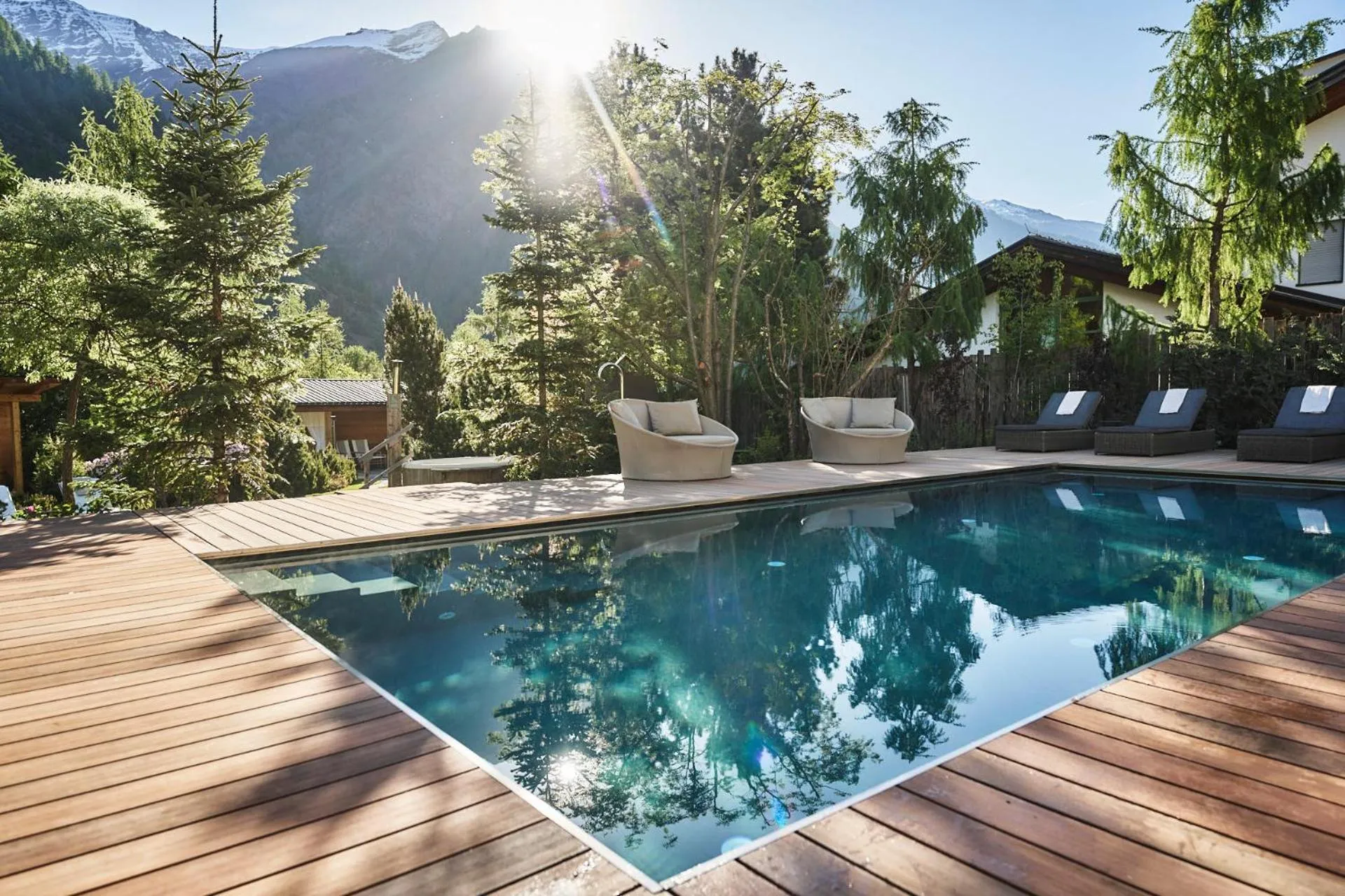 Swimming pool in Goldene Rose Karthaus a member of Small Luxury Hotels of the World