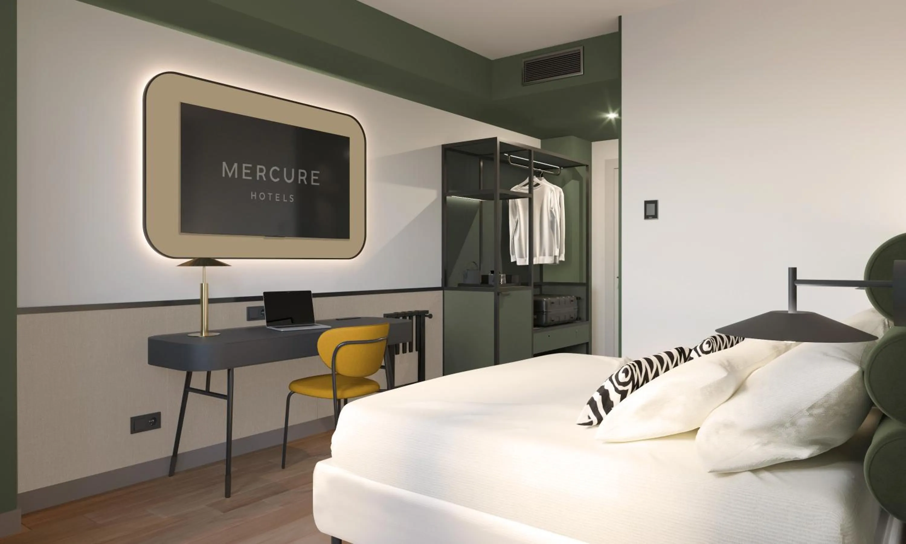 View (from property/room), Bed in Mercure Milano Agrate Brianza