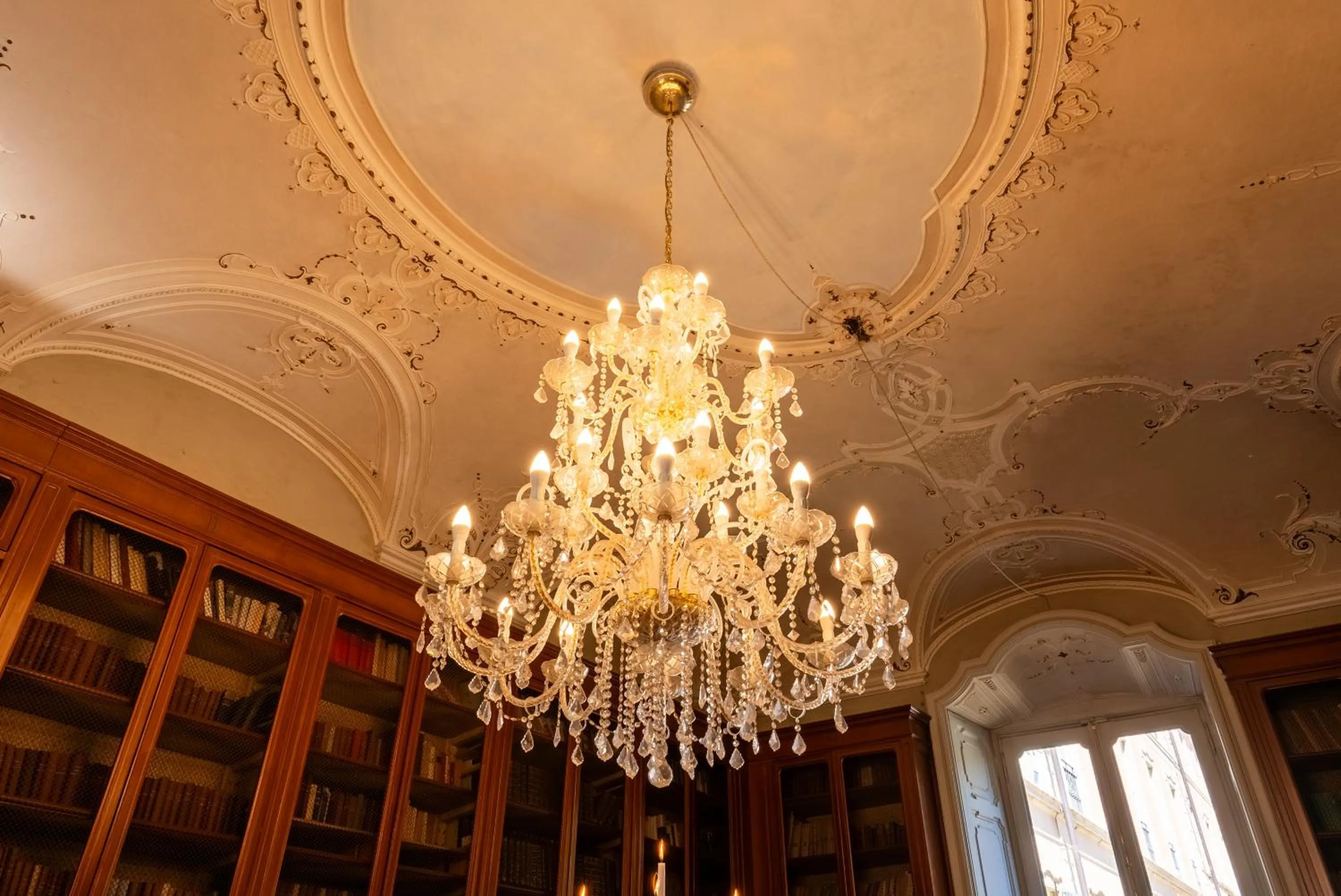 Library in Hotel Villa Borghi