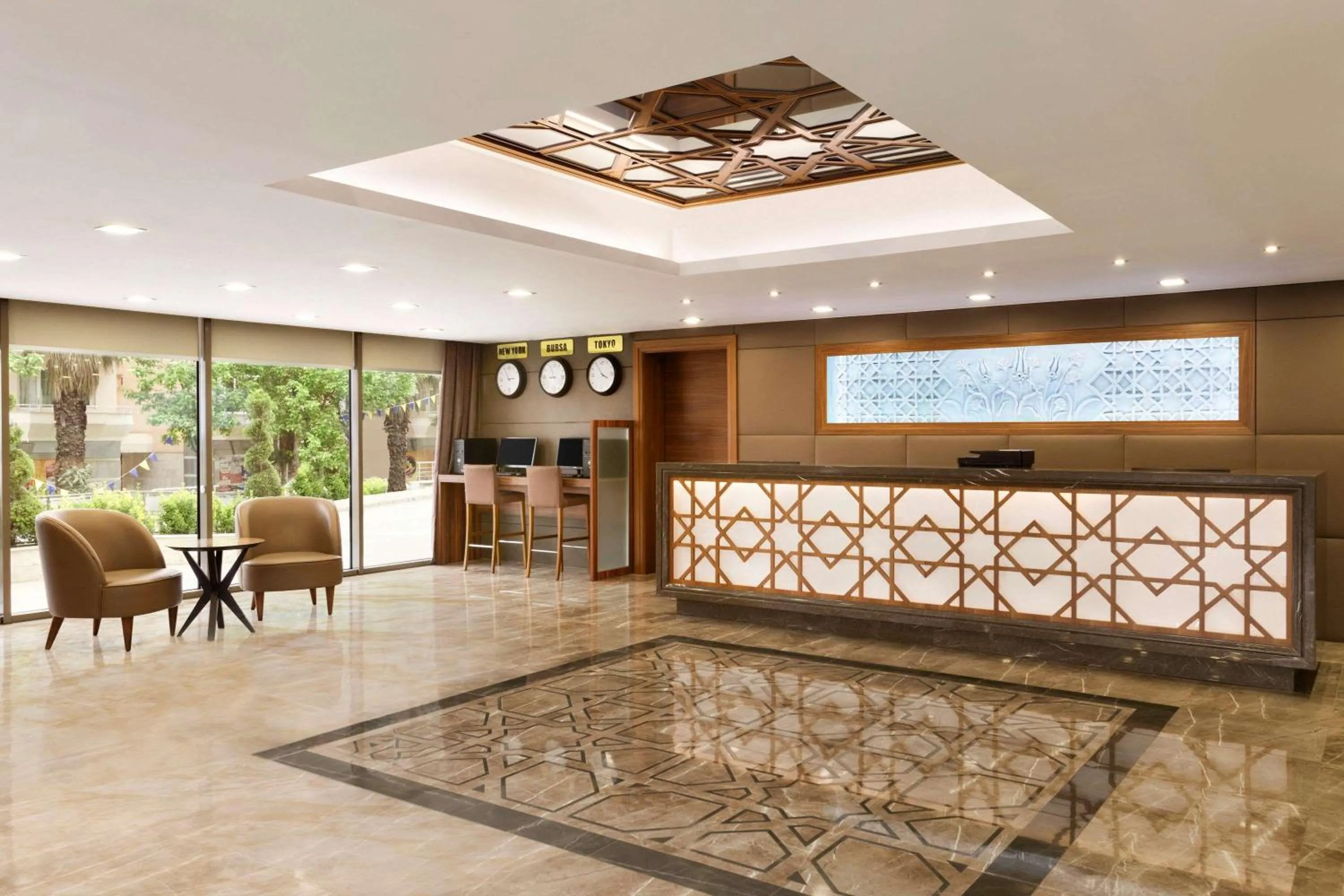 Lobby or reception in Ramada By Wyndham Bursa Cekirge Thermal & Spa