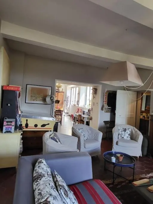 Communal lounge/ TV room in La PULCINELLA Maison de Famille
