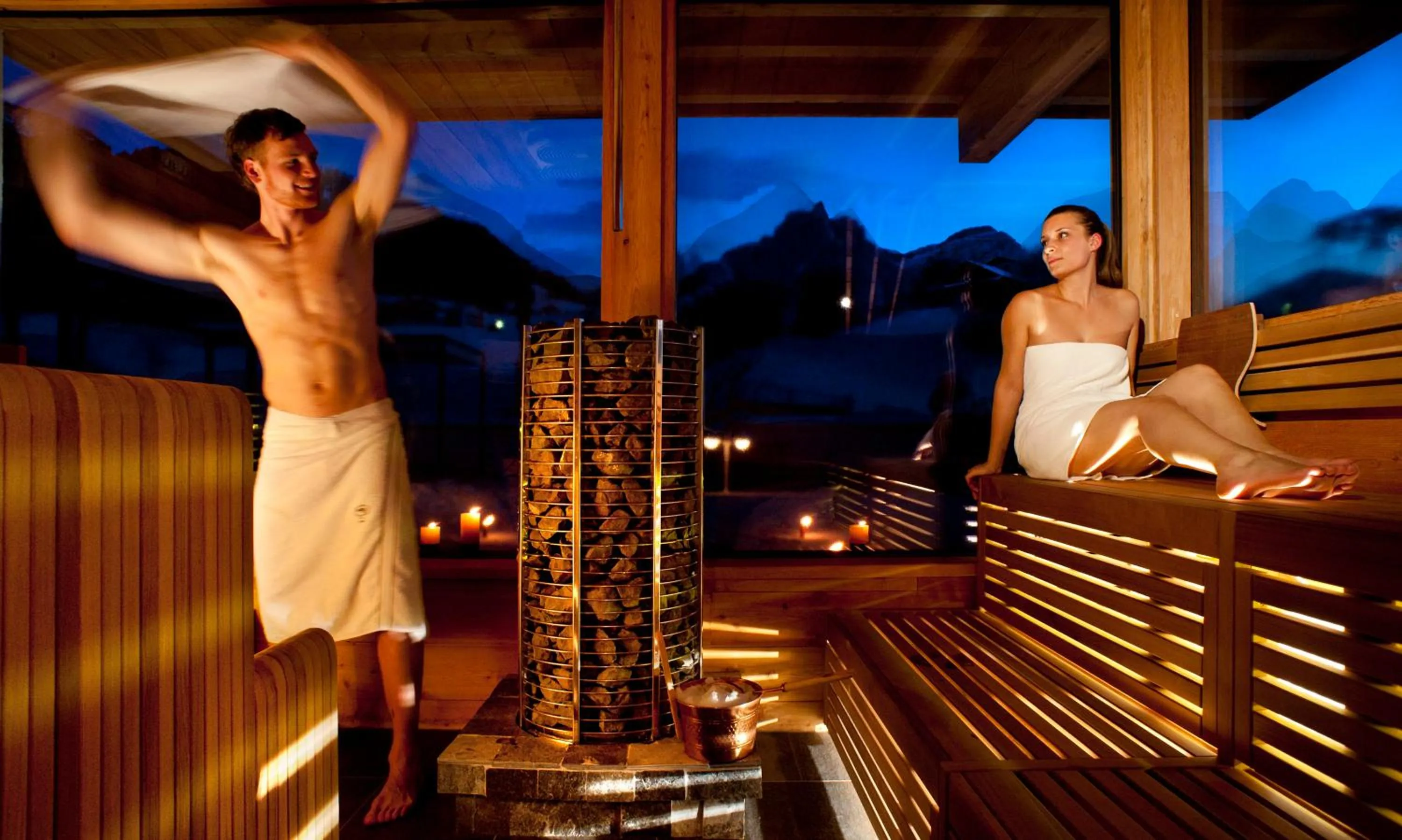 Sauna in ABINEA Dolomiti Romantic SPA