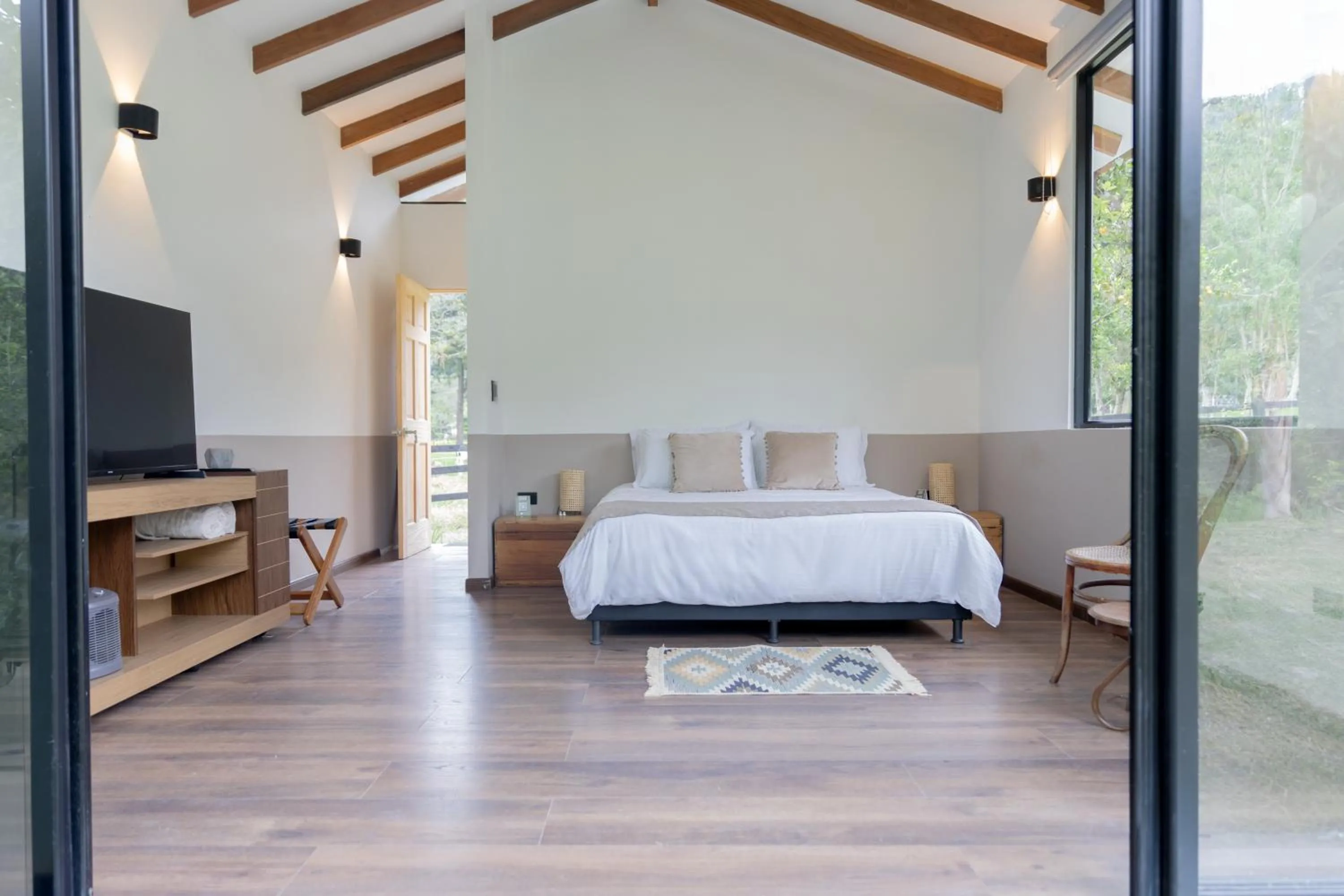 Bedroom, Bed in La Cabaña Ecohotel - Valle del Cocora