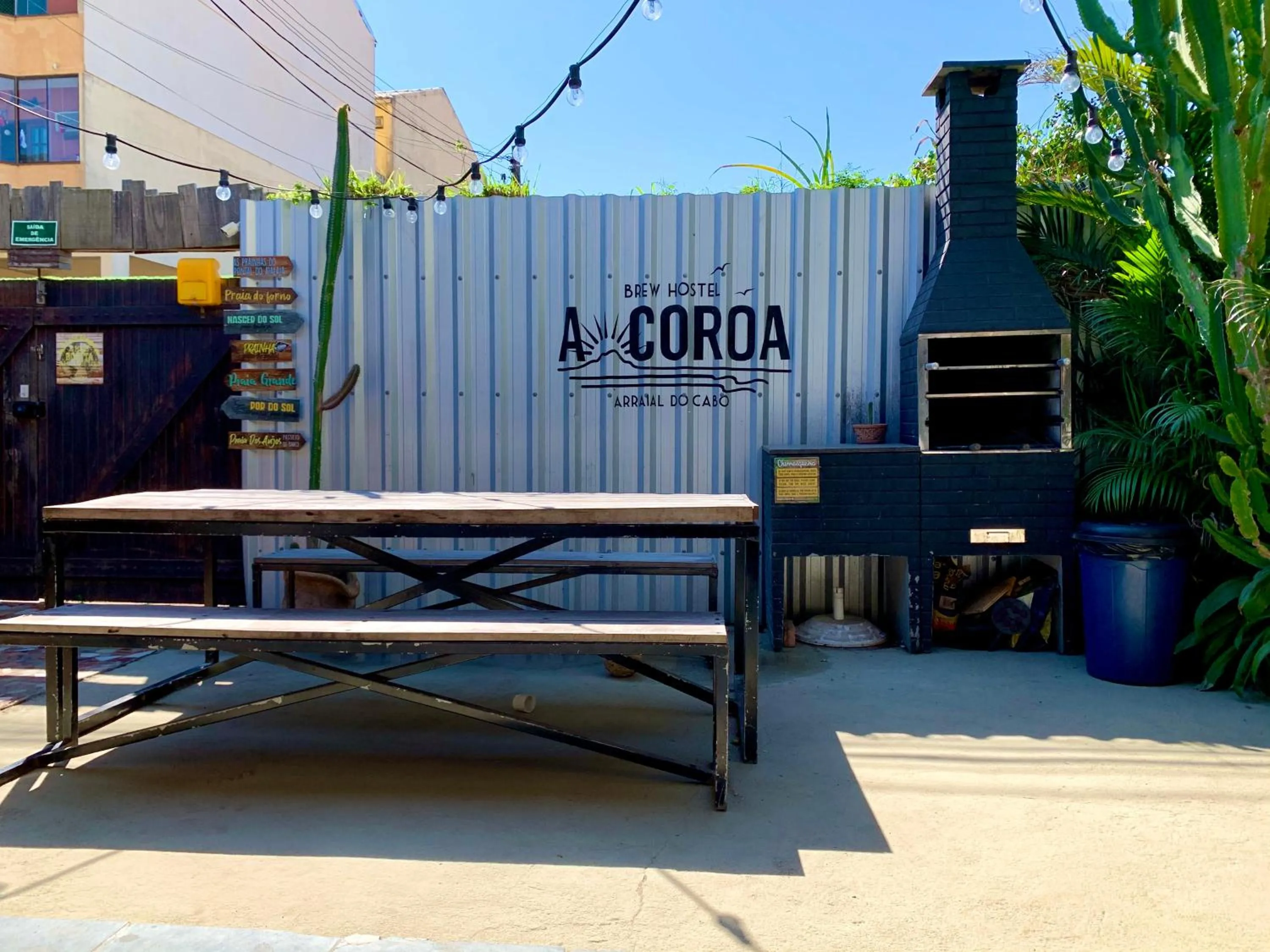 BBQ facilities in A Coroa Hostel & Pousada