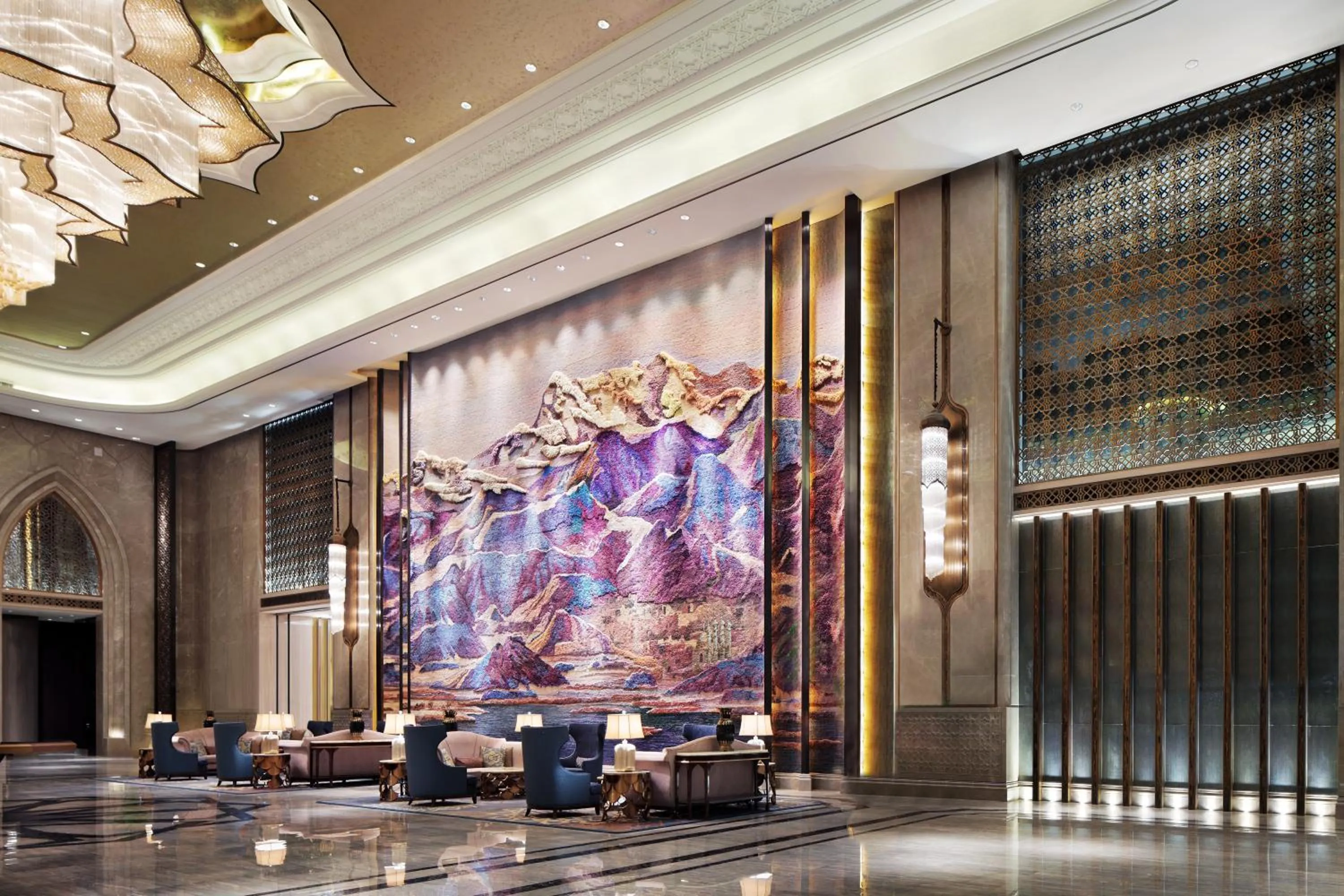 Lobby or reception in Wanda Vista Hotel Urumqi