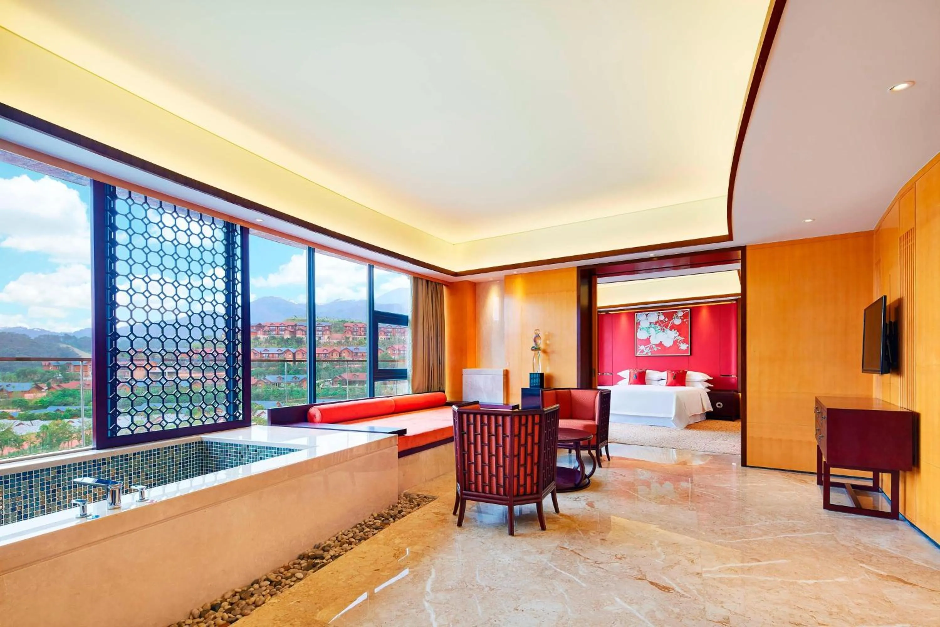 Bedroom, Bed in Four Points by Sheraton Heyuan Resort