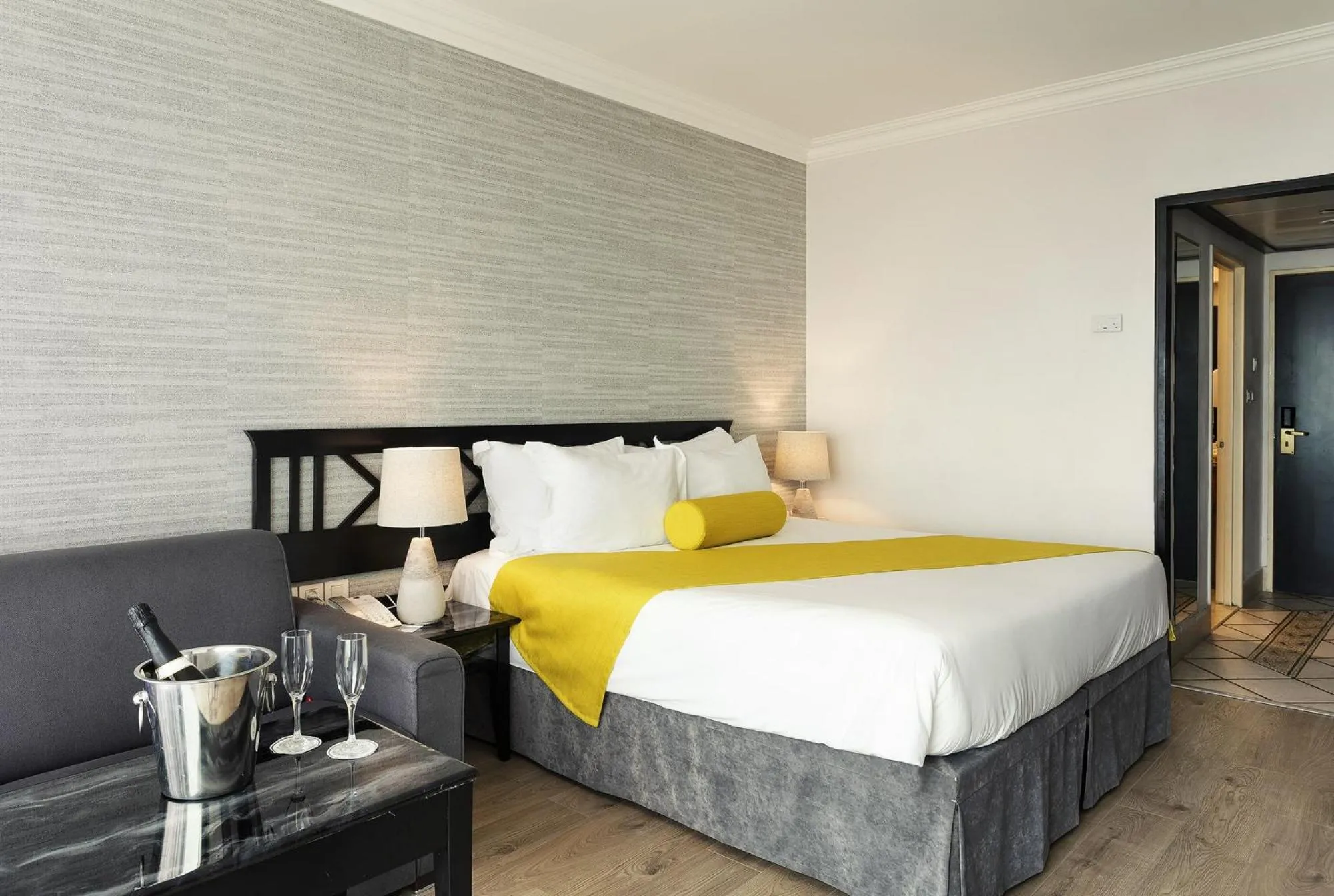 Bed in Enjoy Dead Sea Hotel