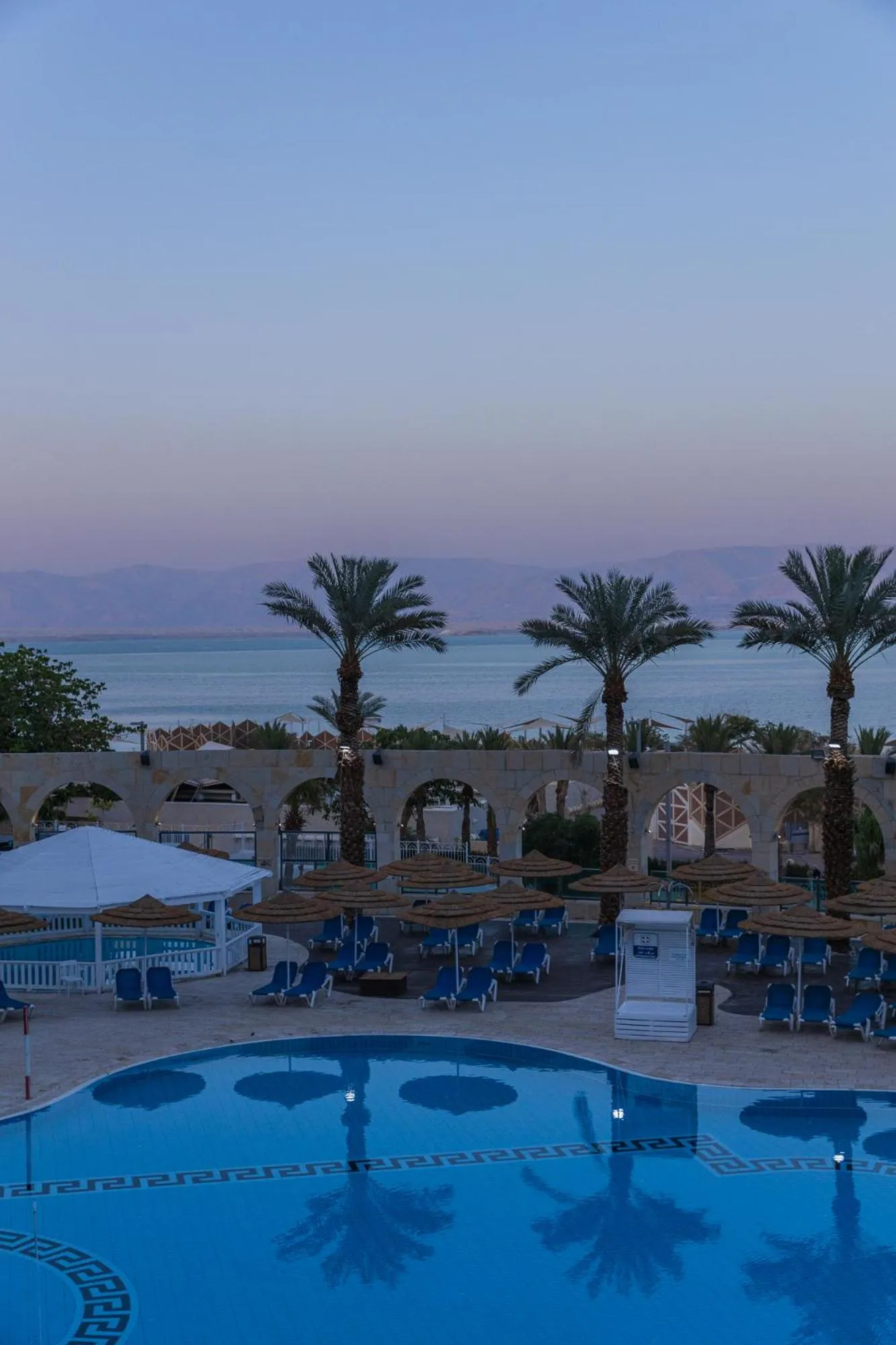 Pool view in Enjoy Dead Sea Hotel
