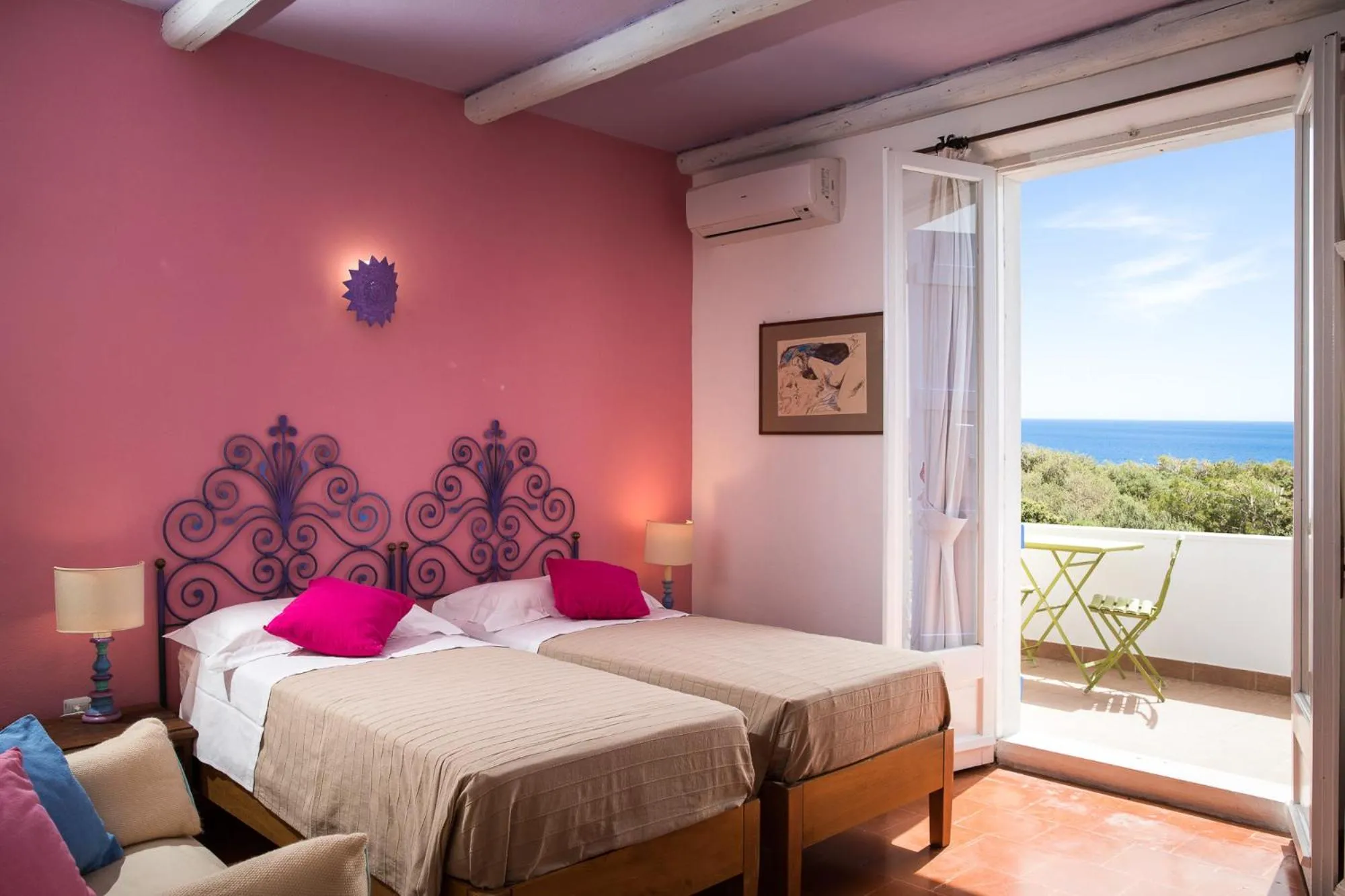 Balcony/Terrace, Bed in Palmasera Charming Rooms
