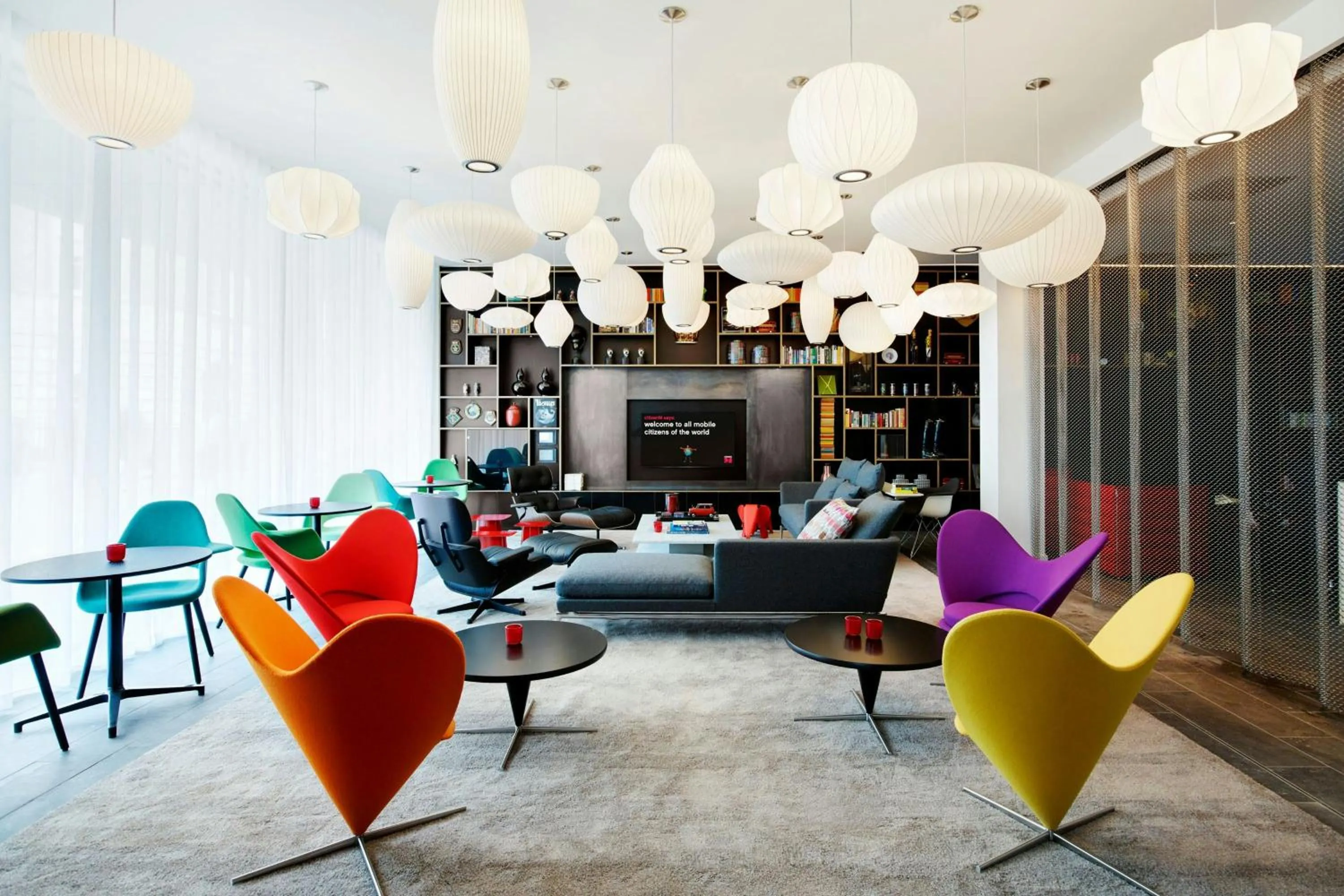 Lobby or reception in citizenM Tower of London