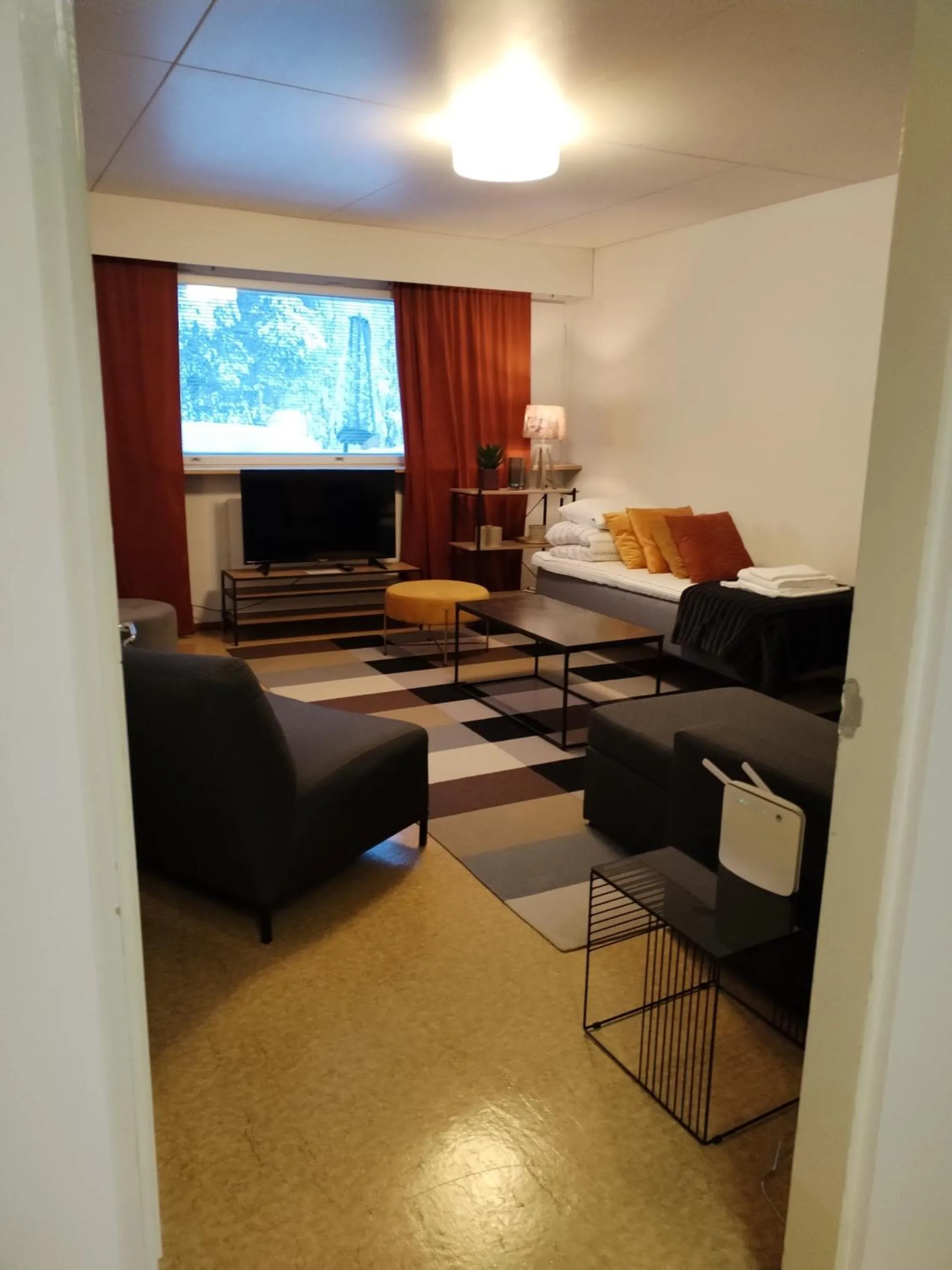 Bed in Kuukkeli Apartments Sodankylä