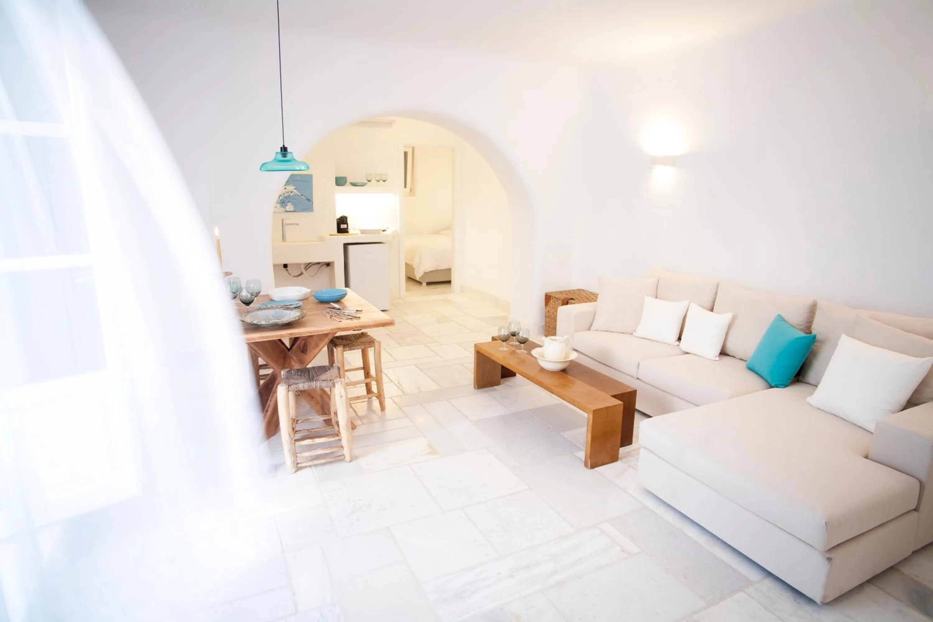 Kitchen or kitchenette in Mykonos Moussa