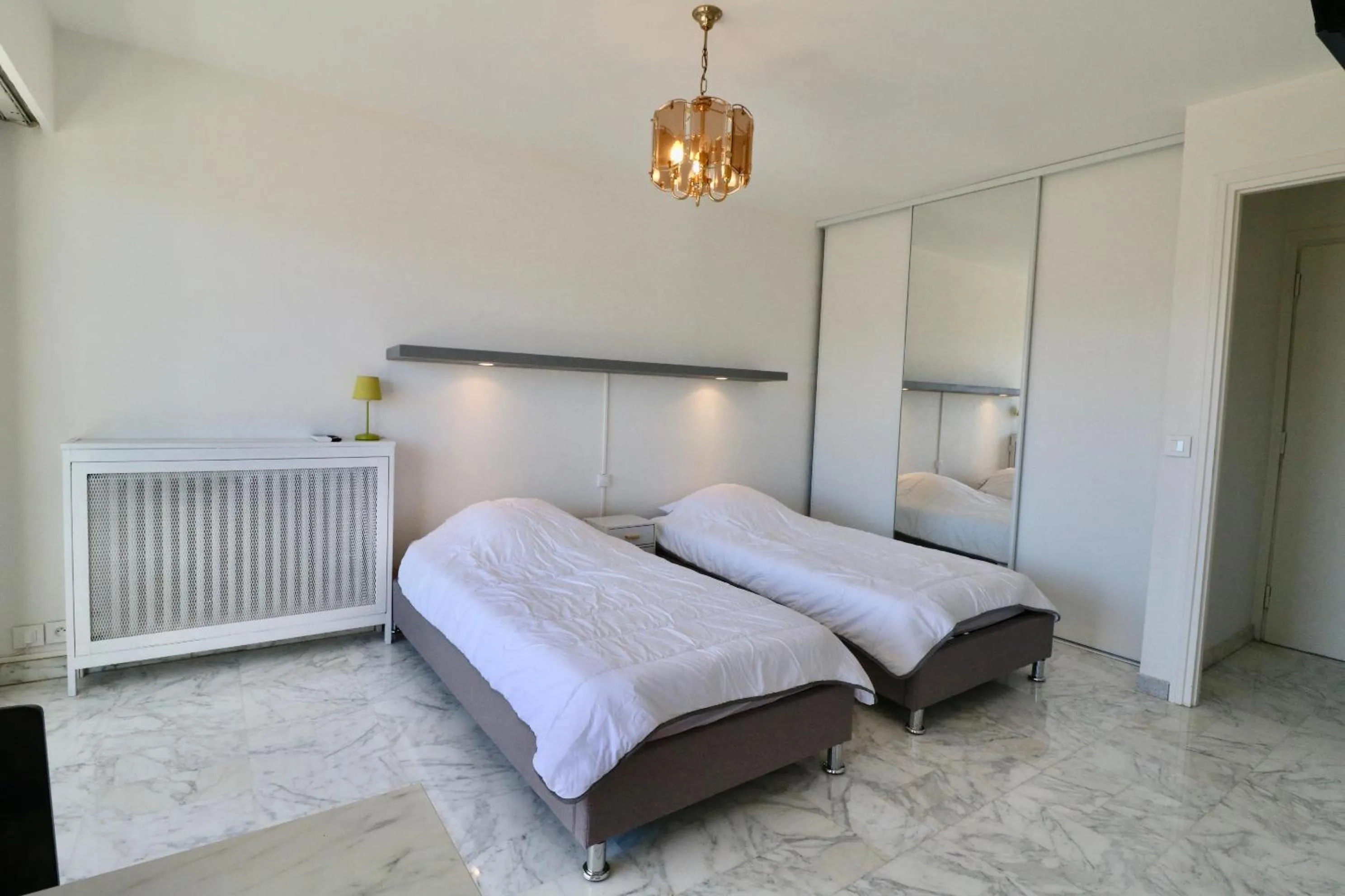 Bedroom, Bed in 2 bedroom & studio Palais Royal 2 mins from Croisette and Carlton