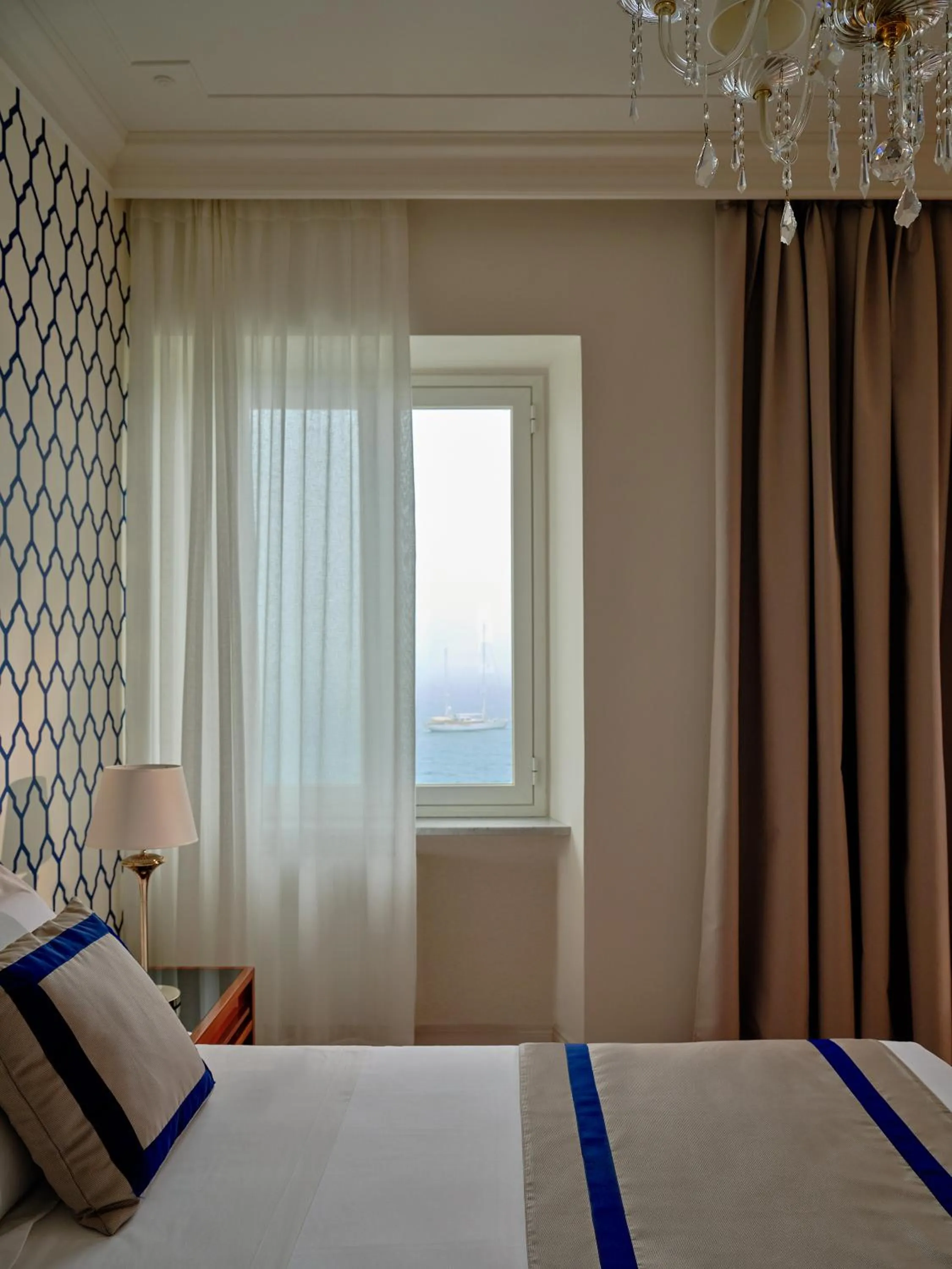 Bed in Grand Hotel Miramare