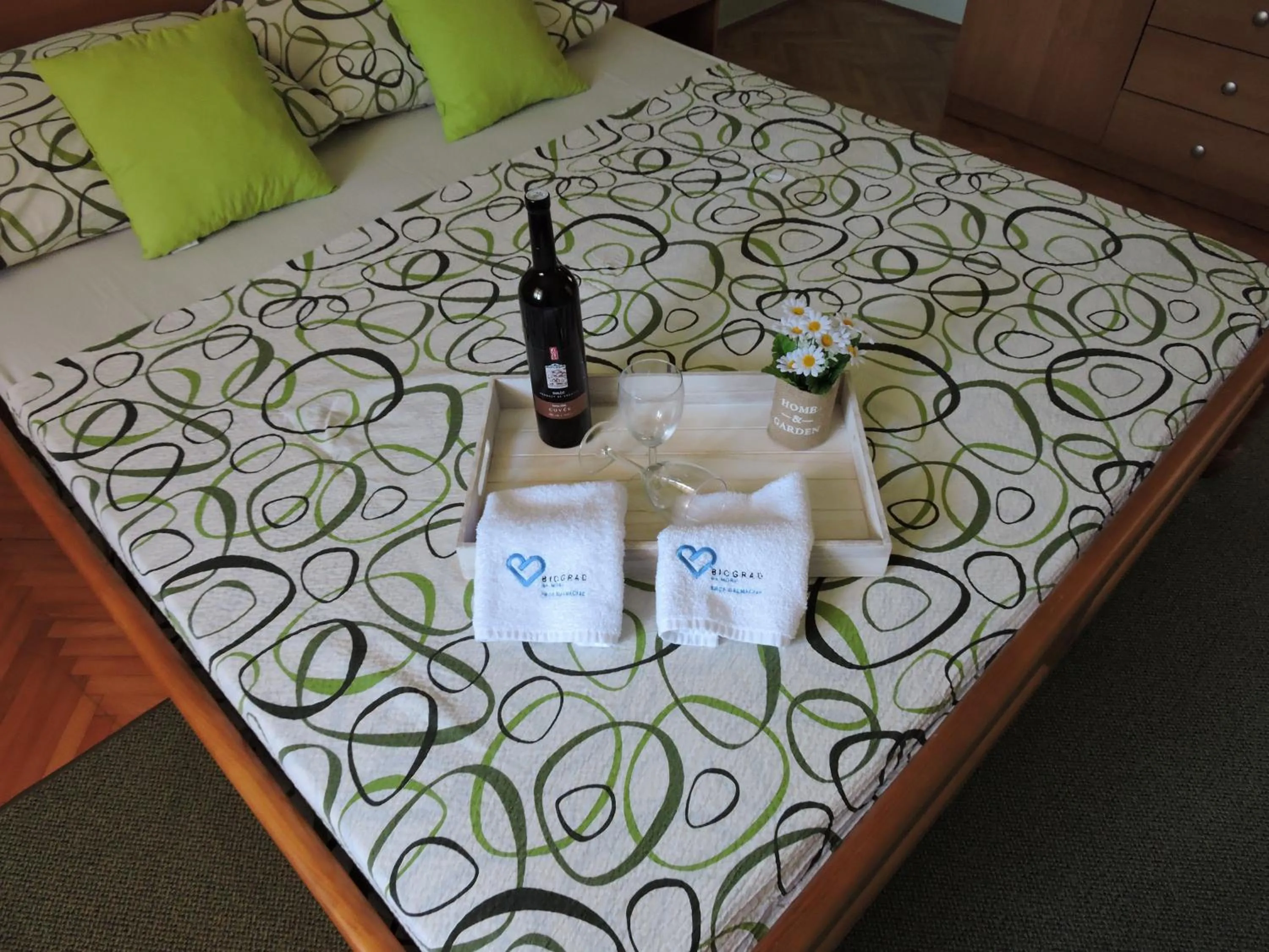 Decorative detail, Bed in Apartments Perla