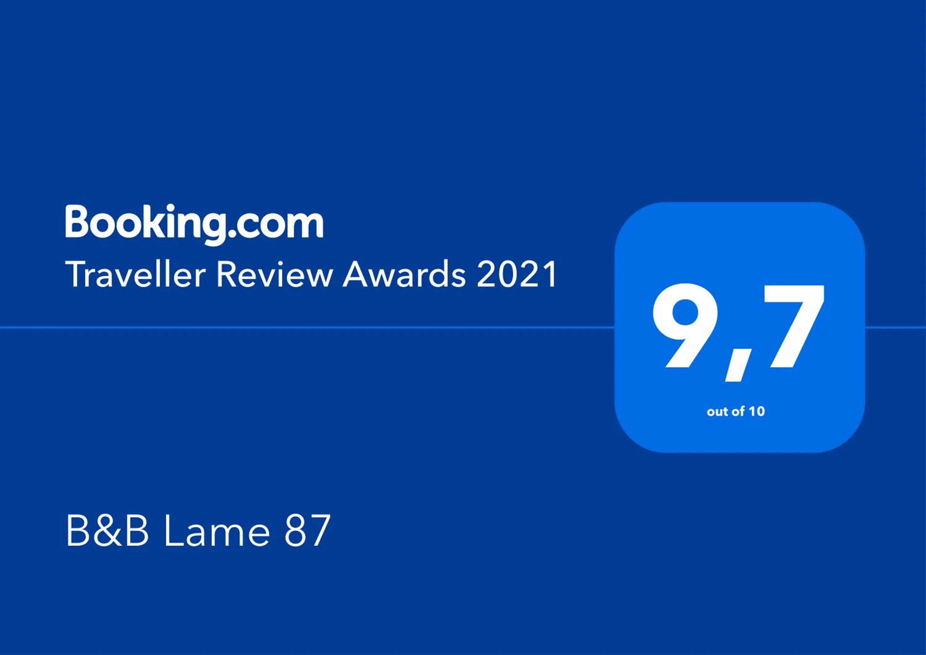 Certificate/Award in B&B Lame 87