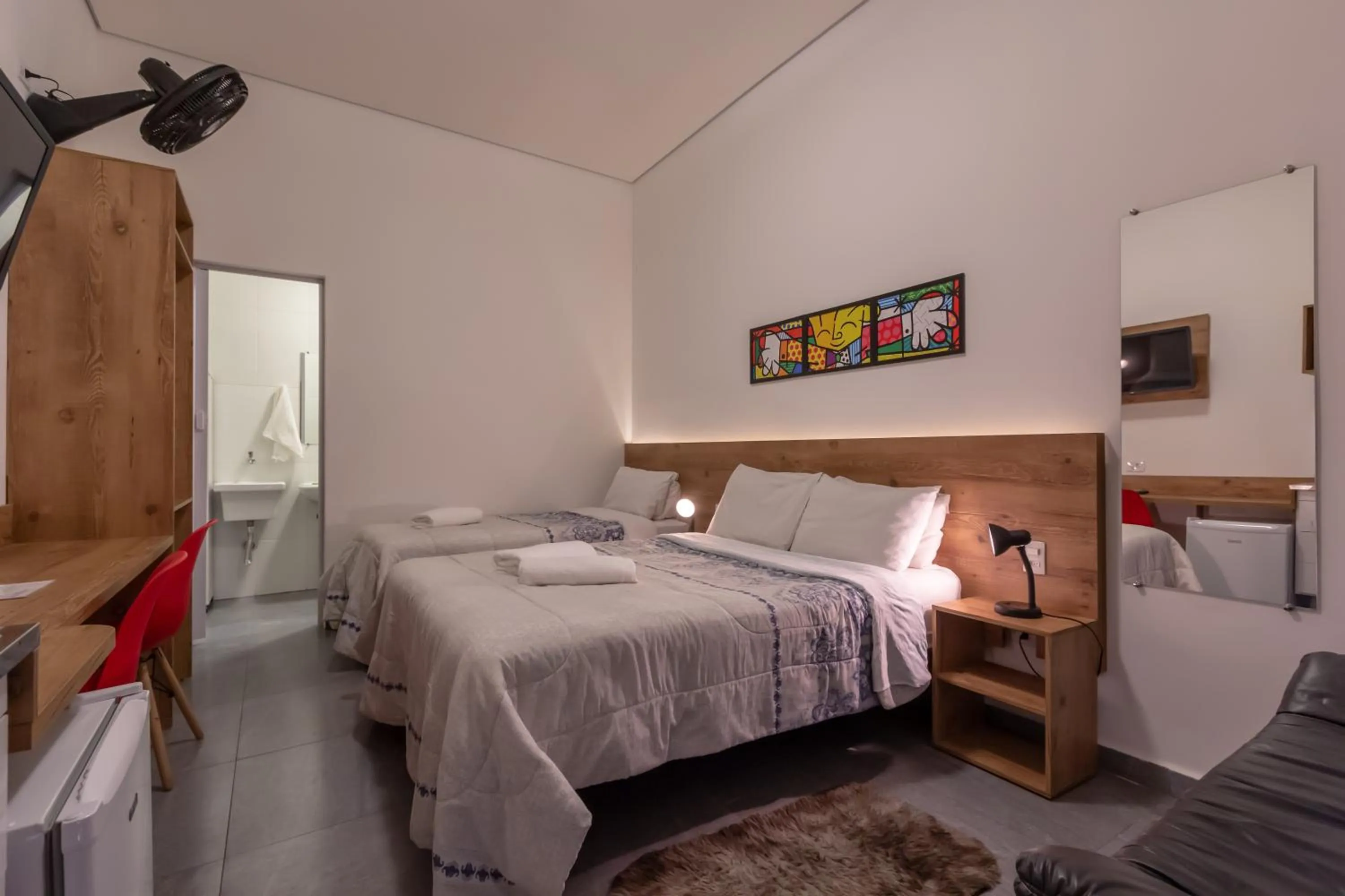 Bed in BH Studios Hotel Brás