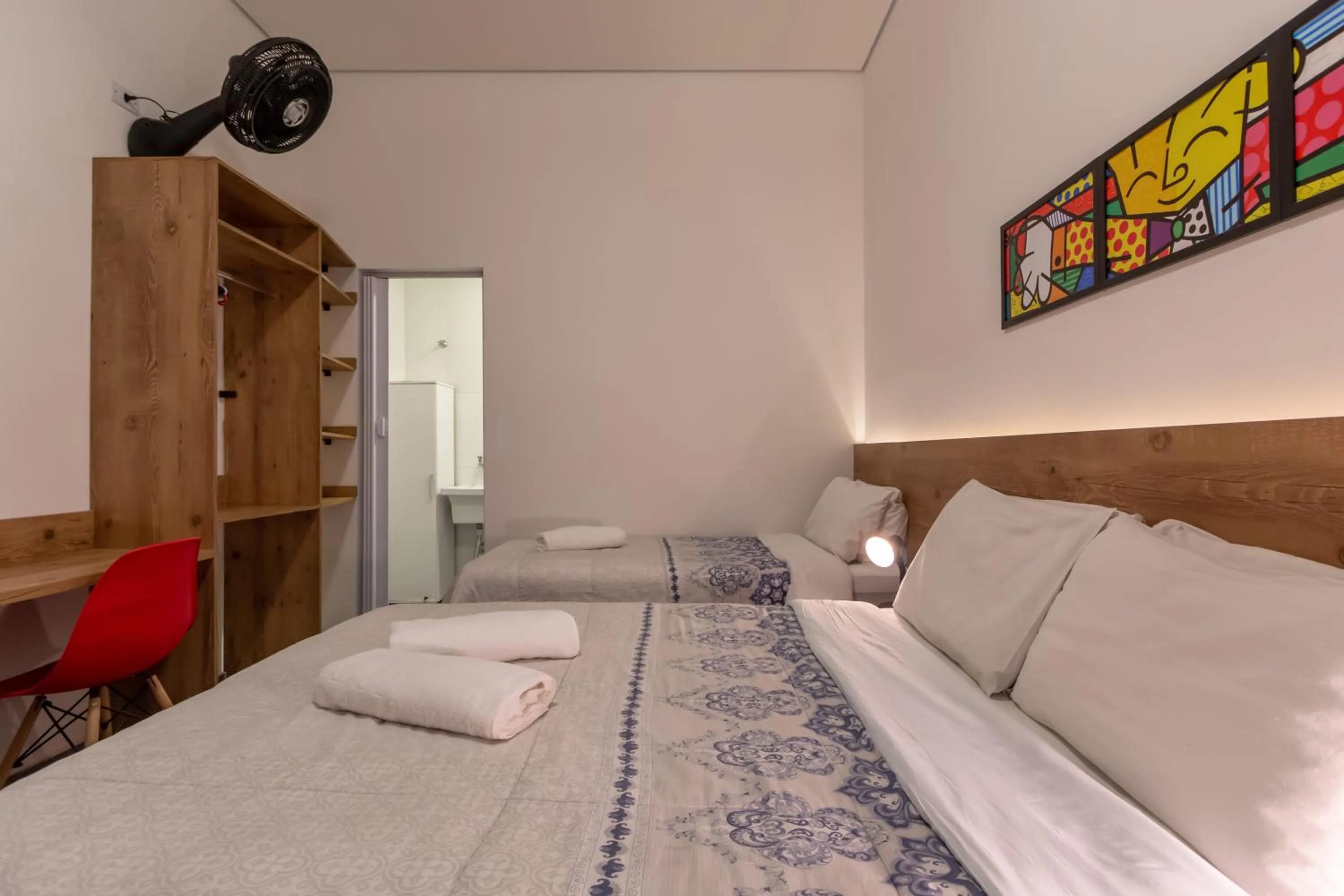 Bed in BH Studios Hotel Brás