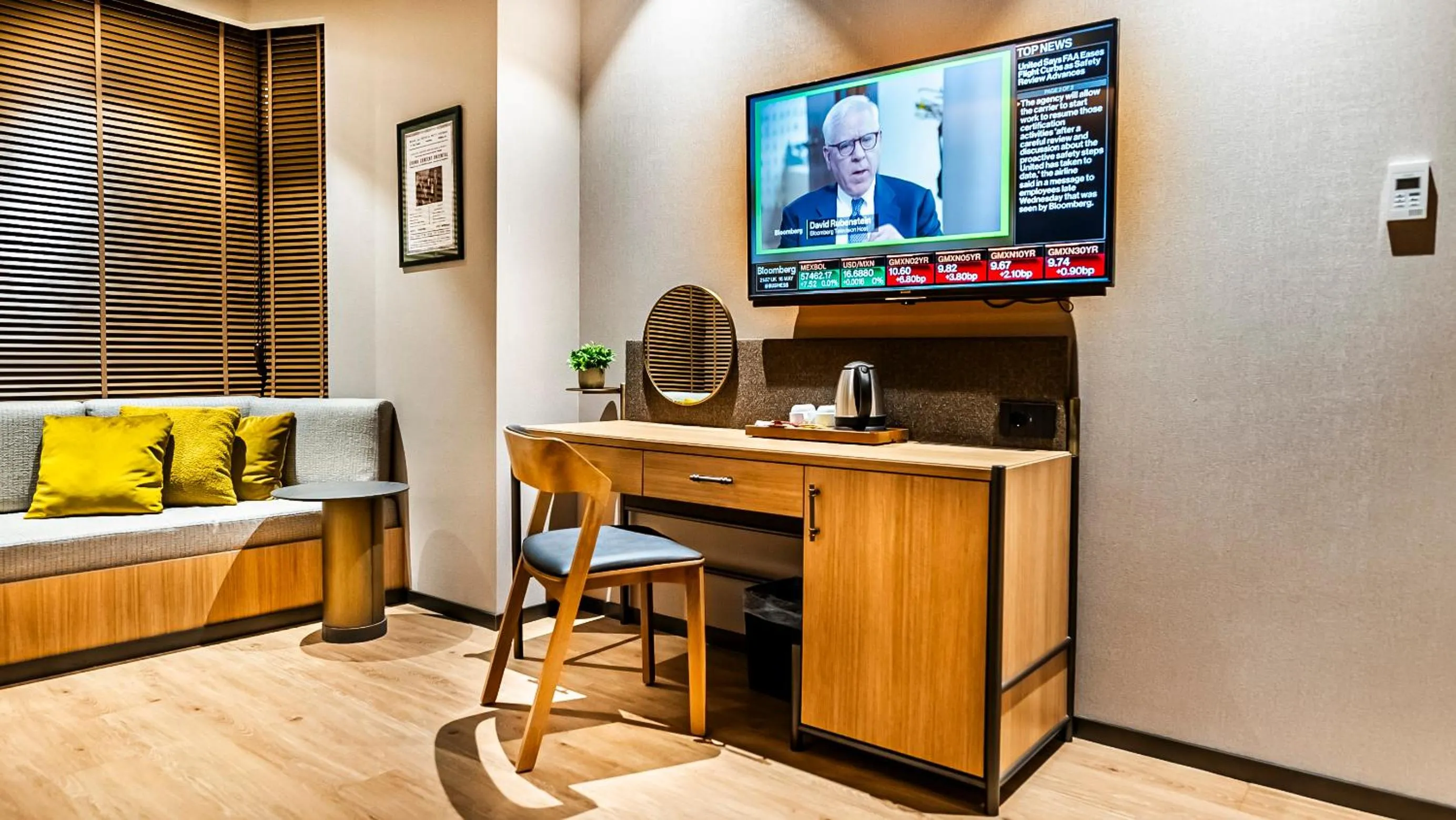 Seating area in Lamartine Hotel