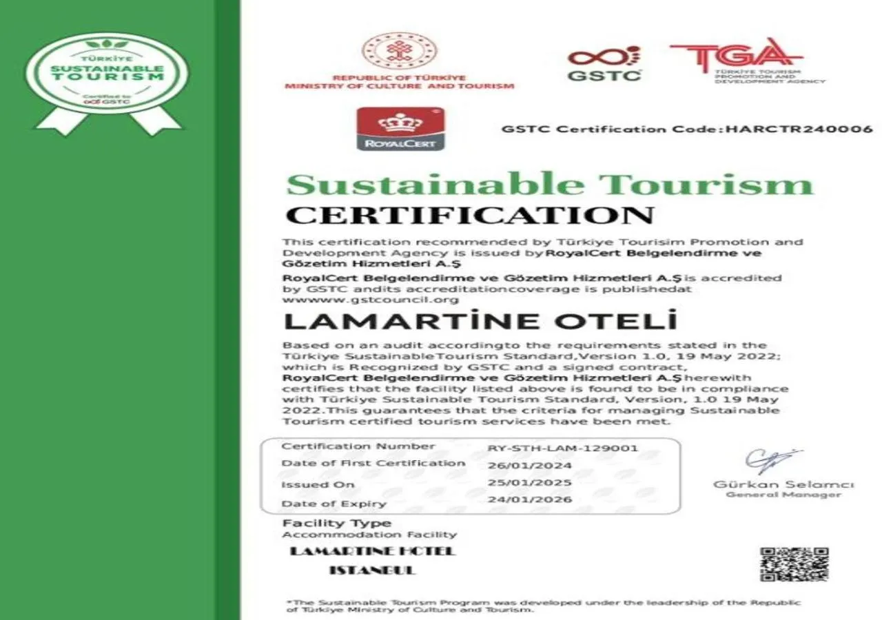 Logo/Certificate/Sign in Lamartine Hotel