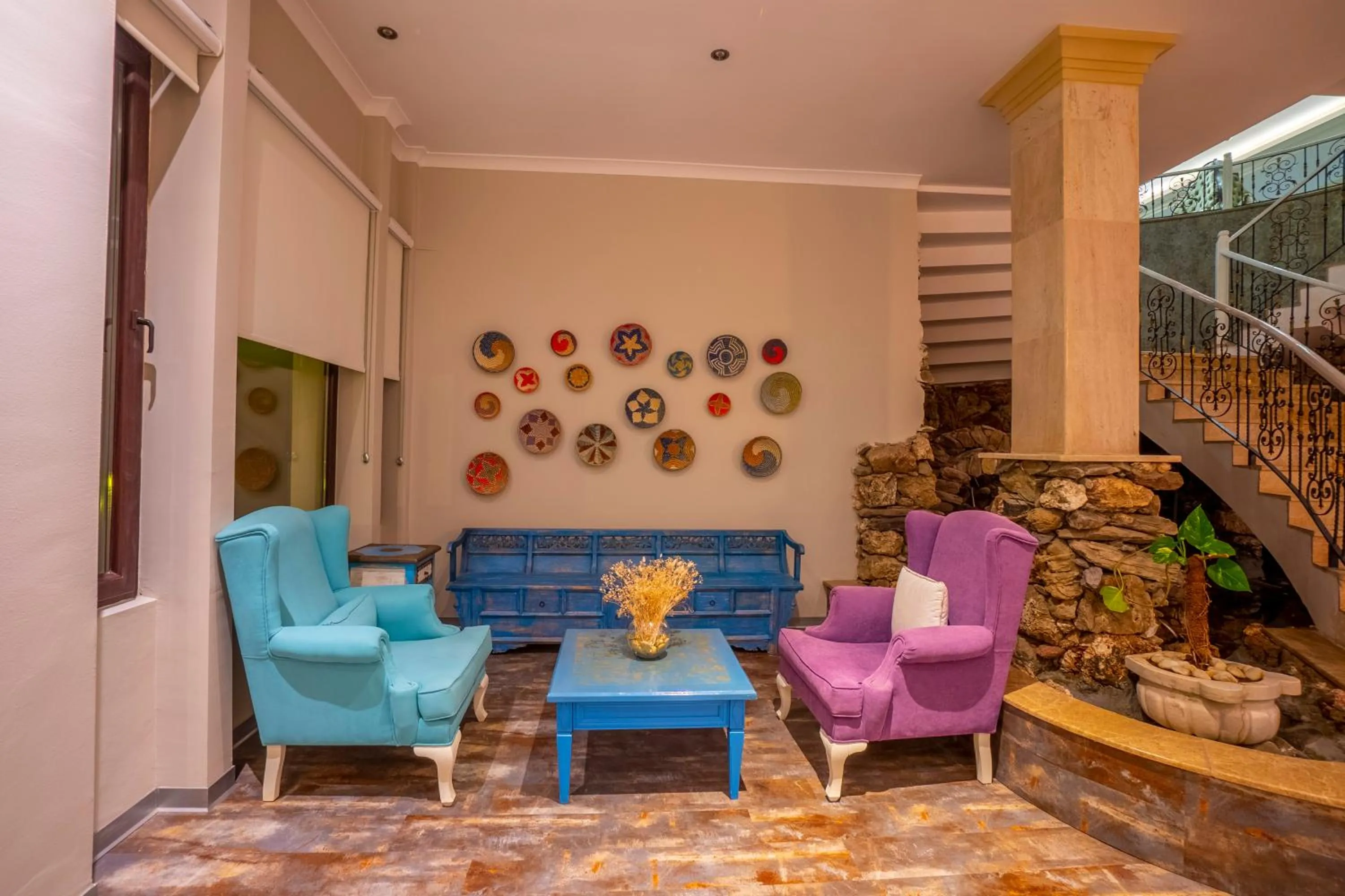 Seating area in Azka Hotel