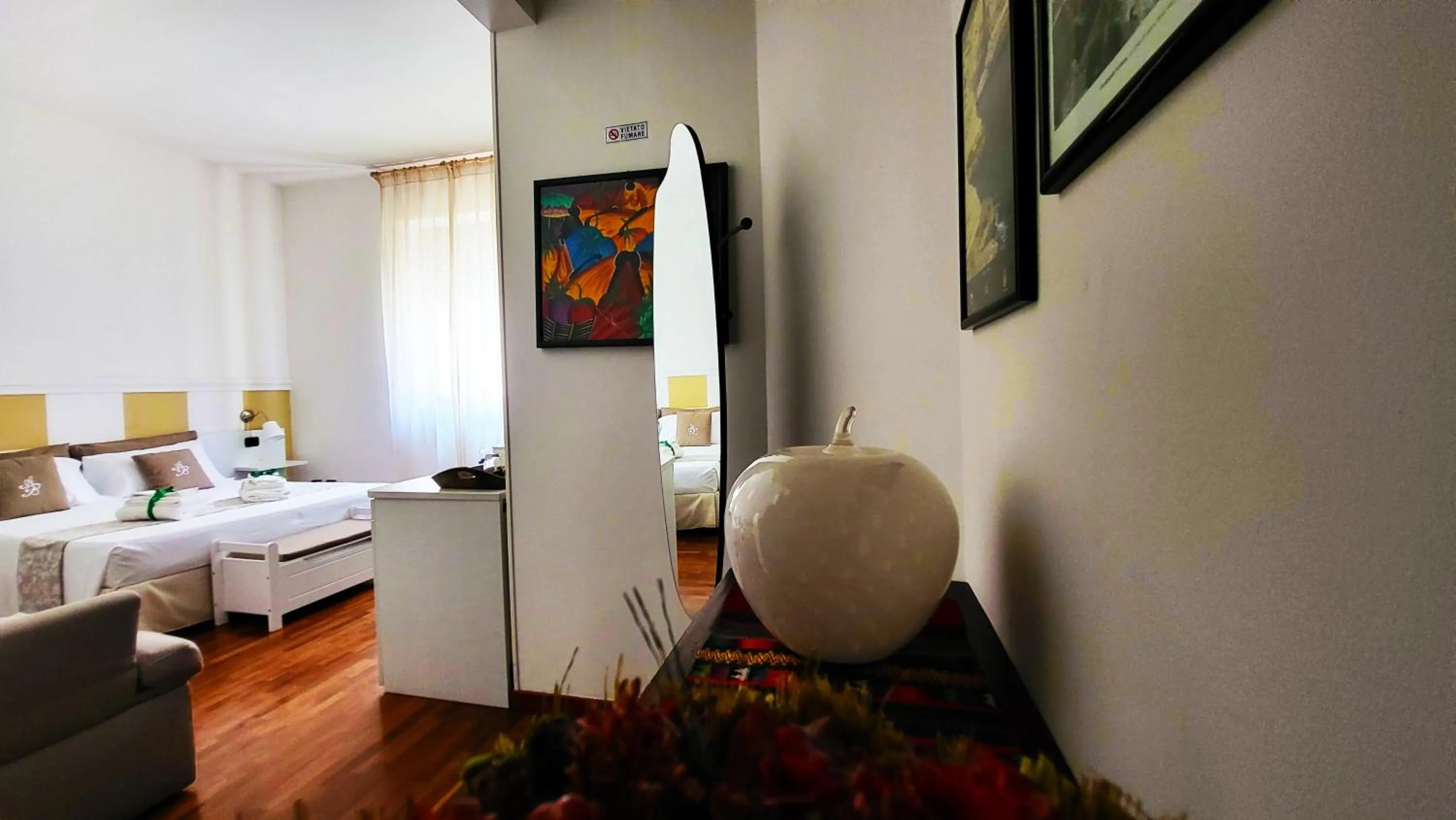 View (from property/room), Bed in Attico Barocco