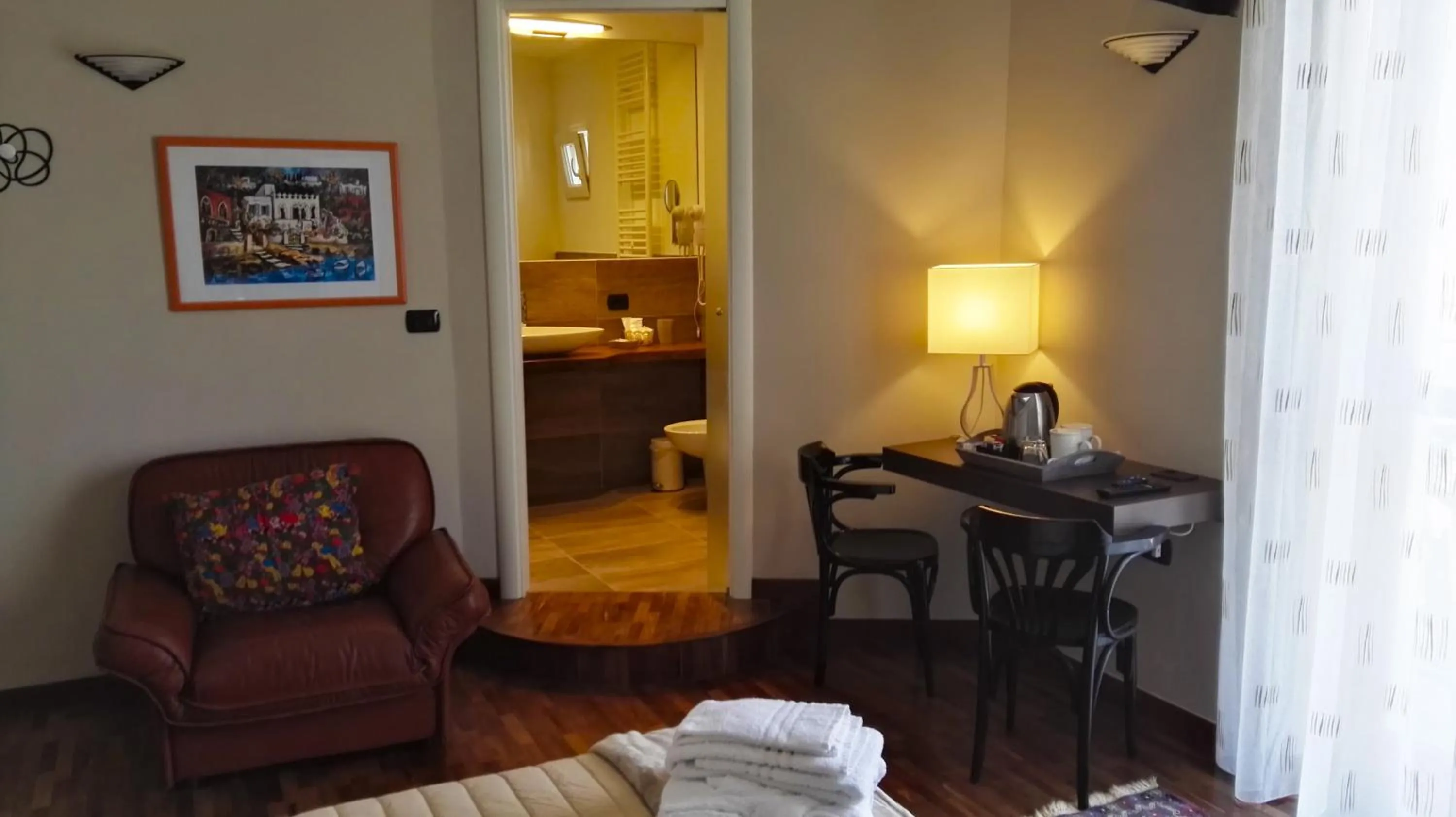 Bathroom, Bed in Attico Barocco