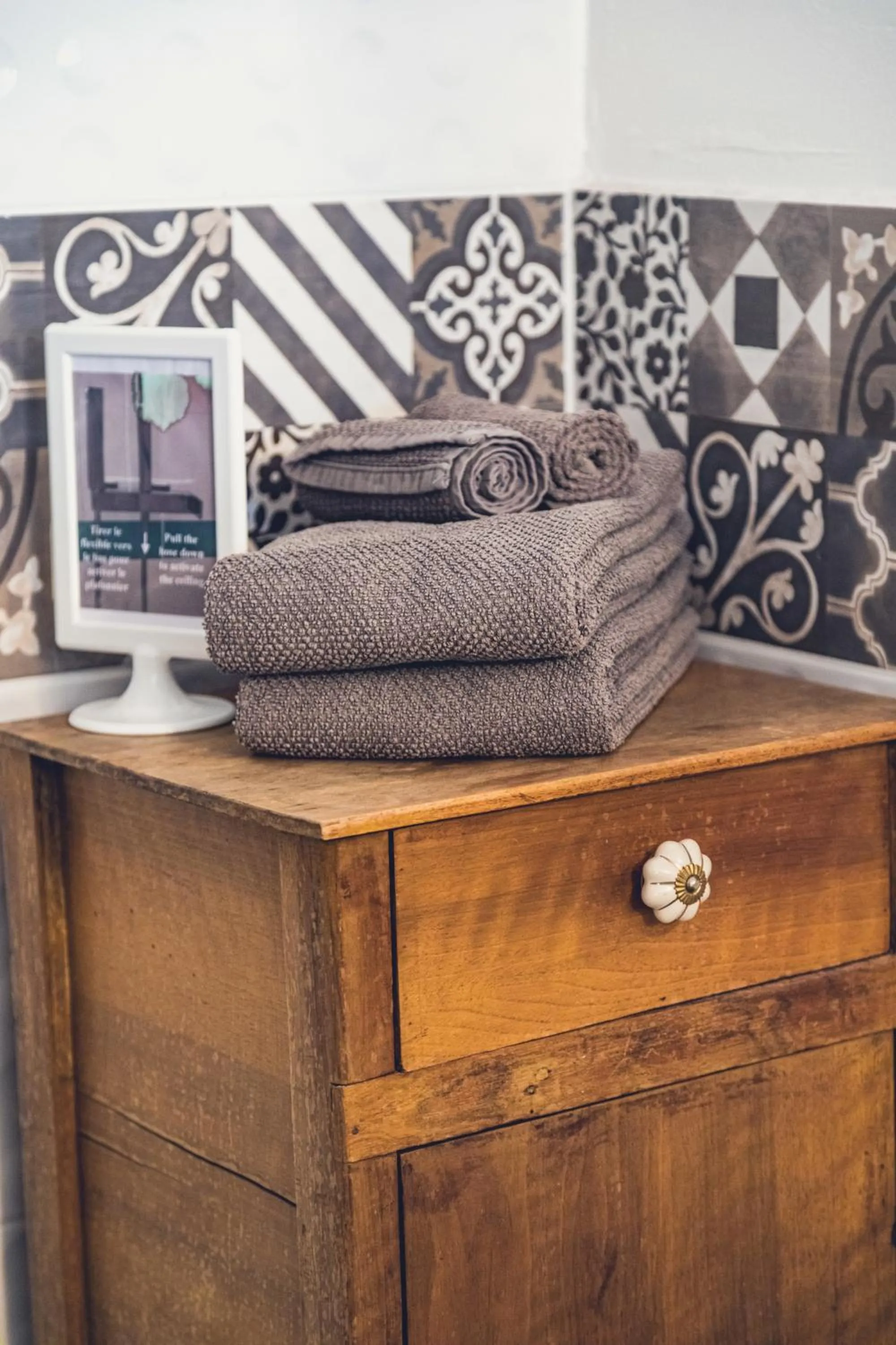 towels in H2o Chambres d'Hôtes