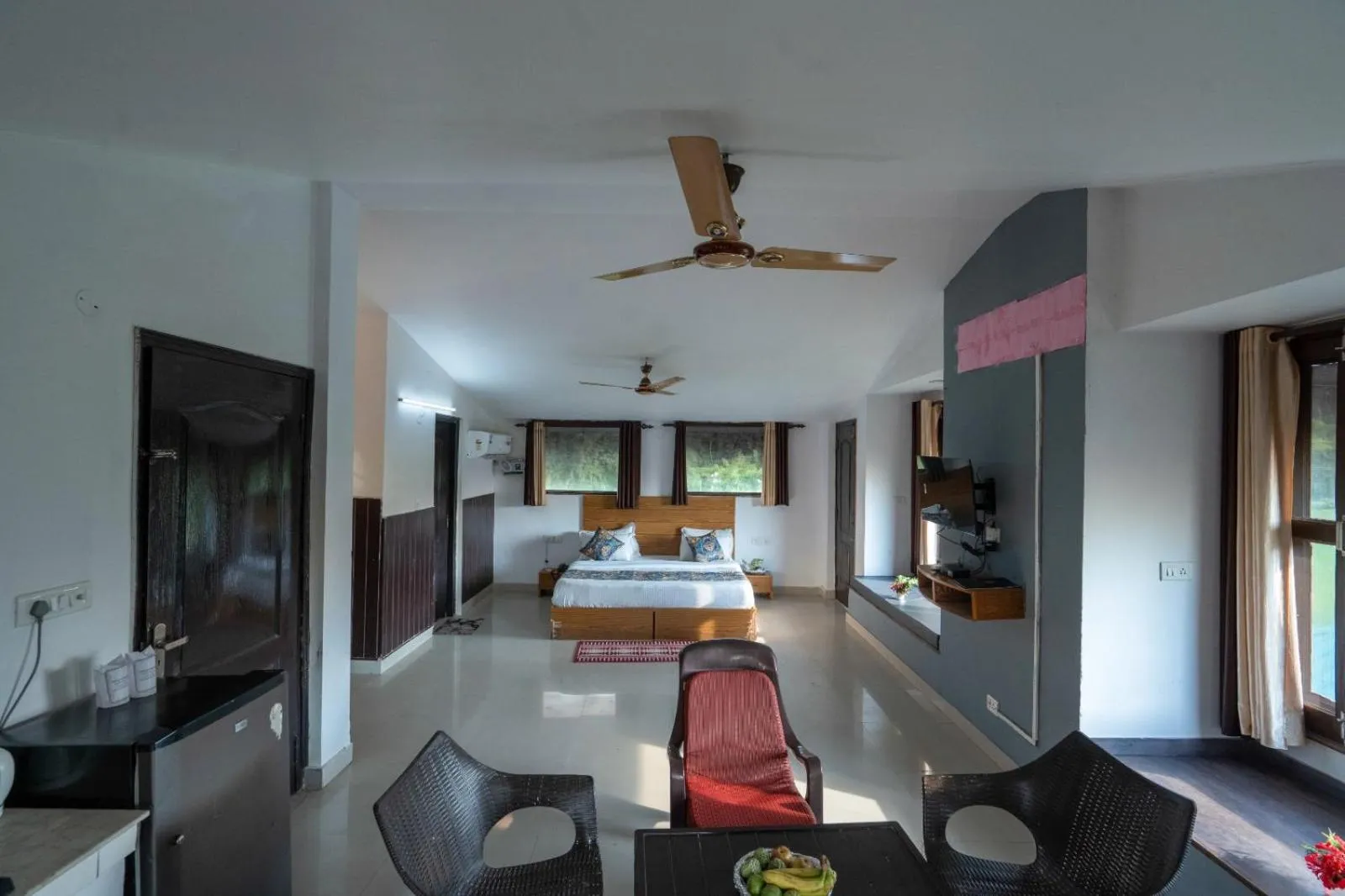 Communal lounge/ TV room, Bed in Corbett Treat Resort By Atya Hotels