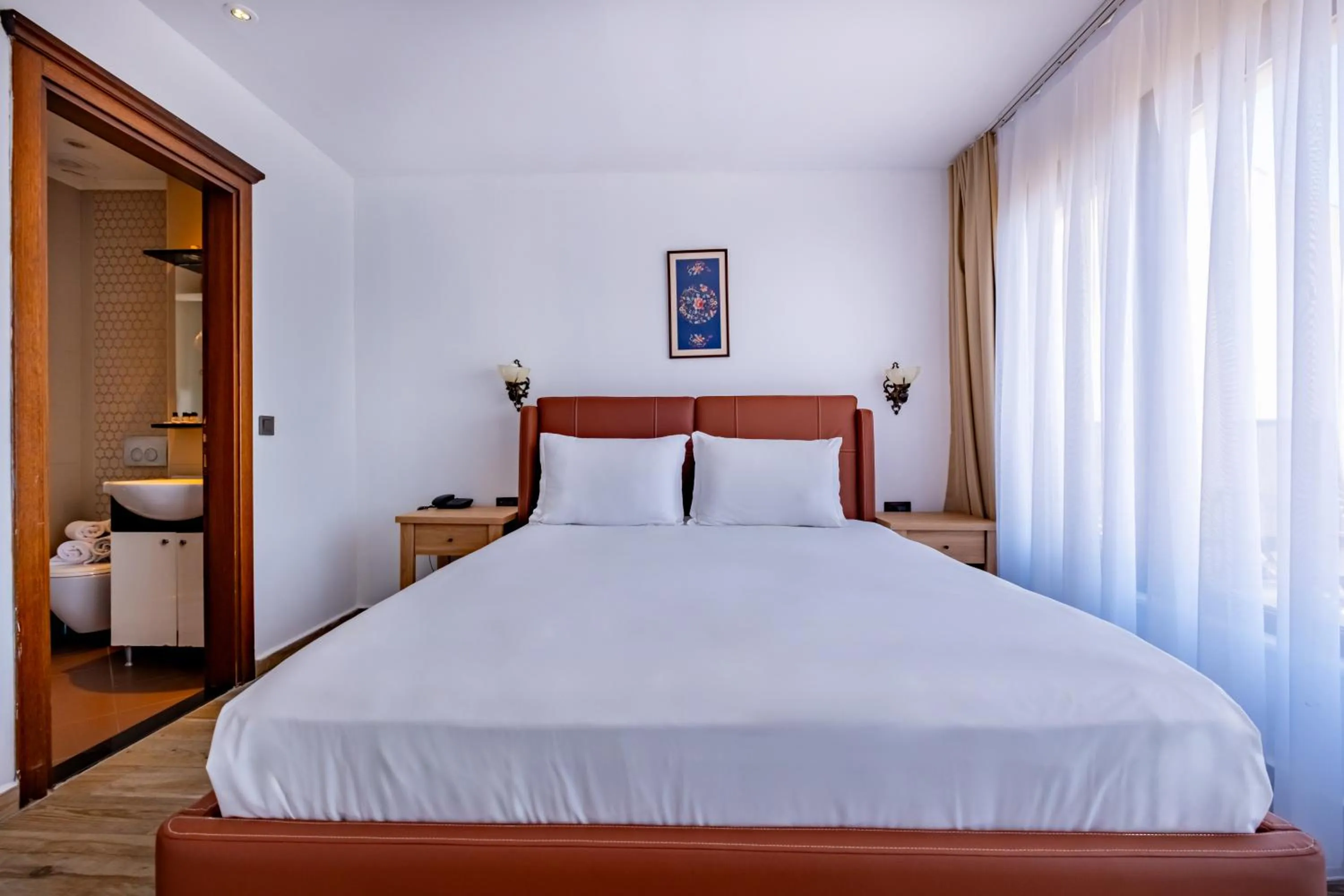 Bed in Mangana Konak Hotel