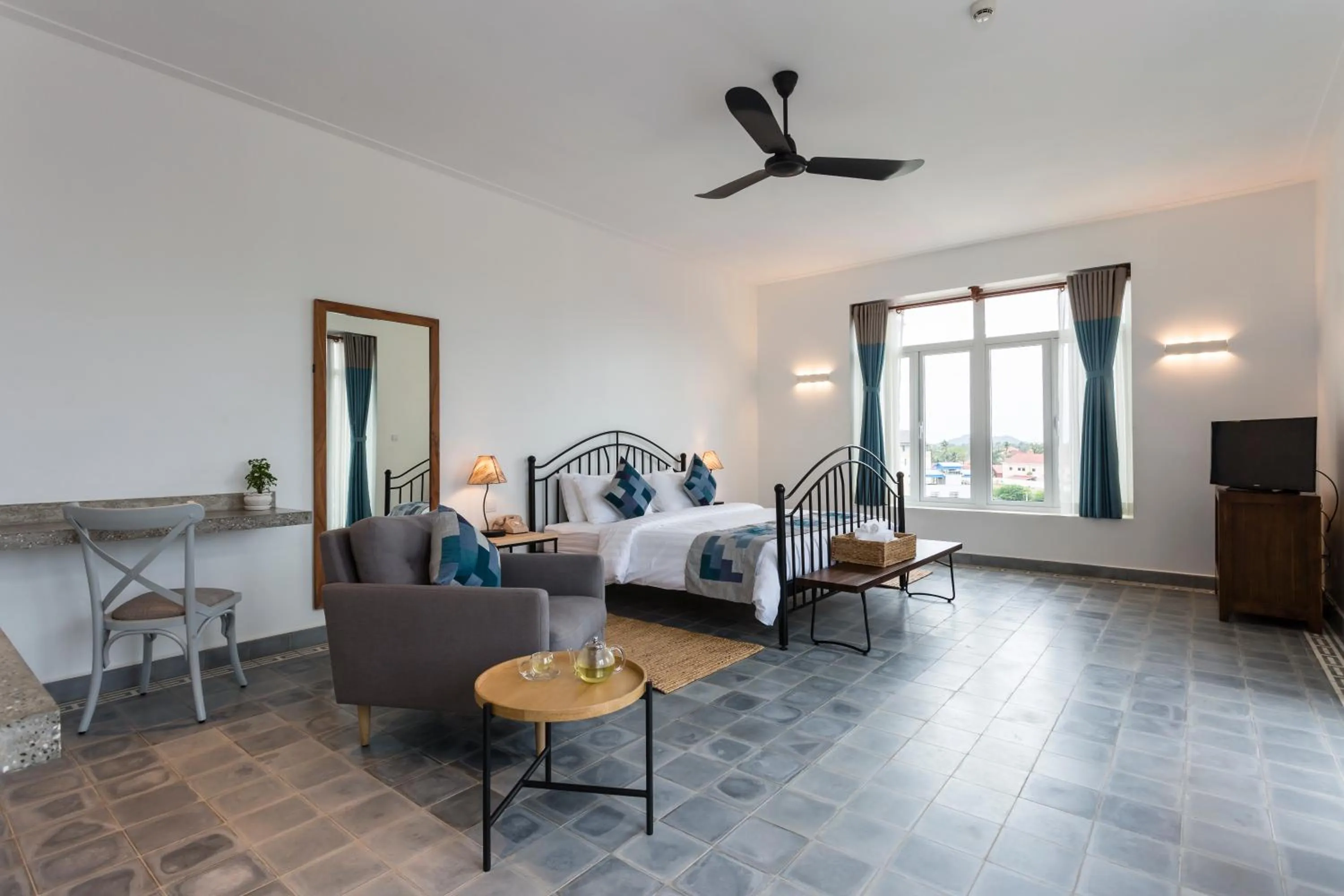 Bedroom in Boutique Kampot Hotel