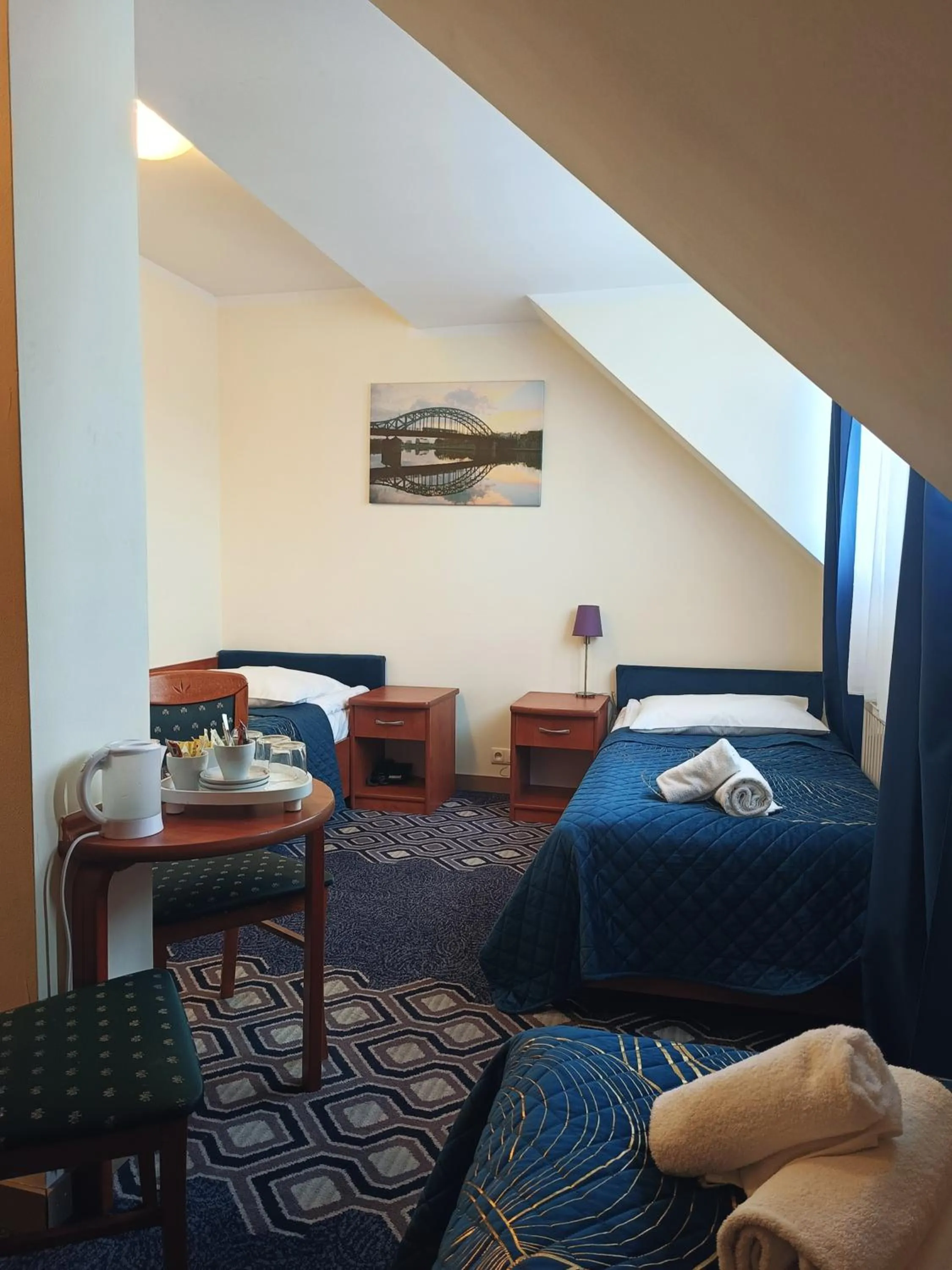 Bed in Hotel Vistula