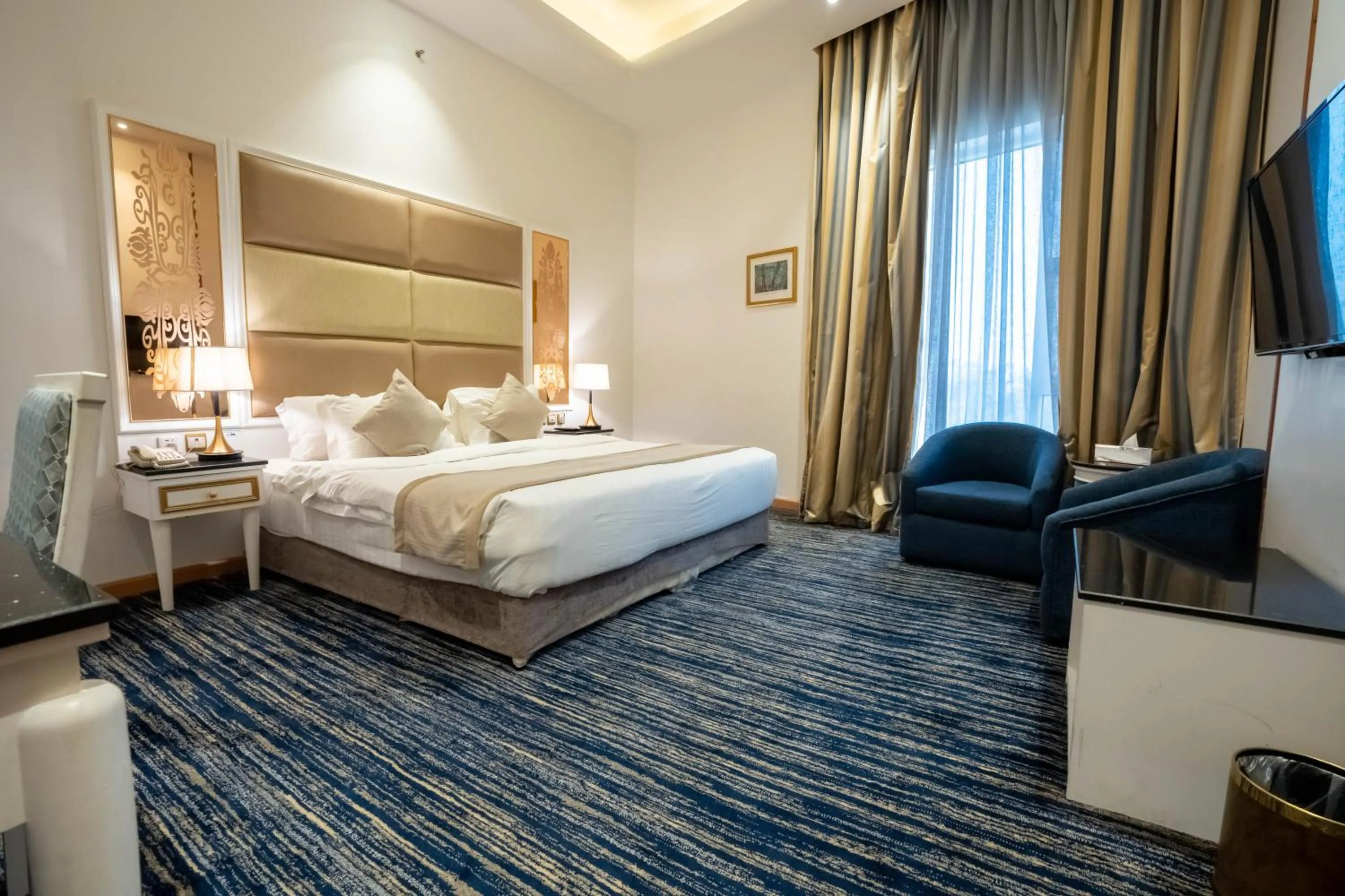 Bed in Platinum Al Khamseen Serviced Apartments