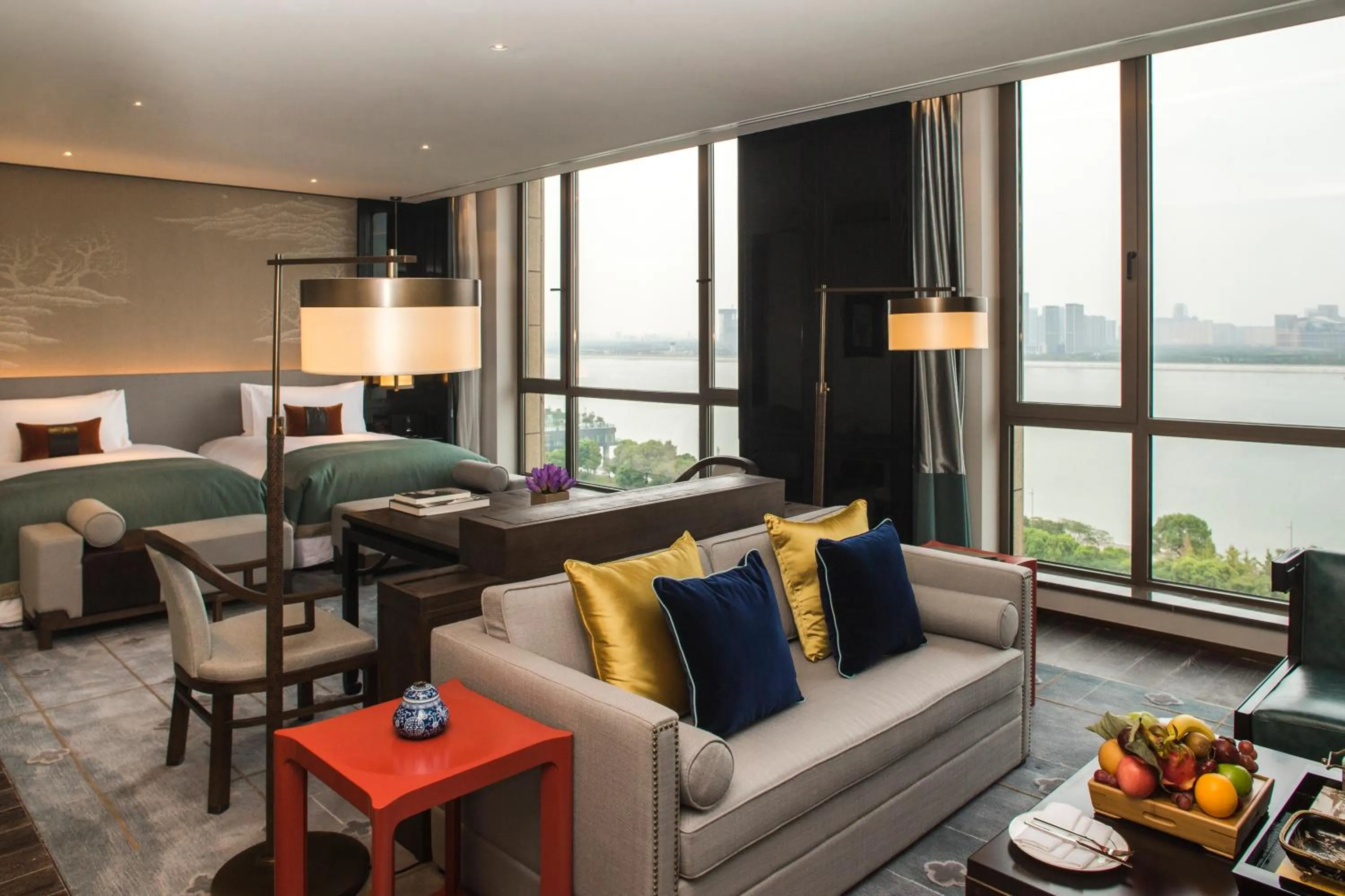 Living room in JiuTai Hotel Hangzhou
