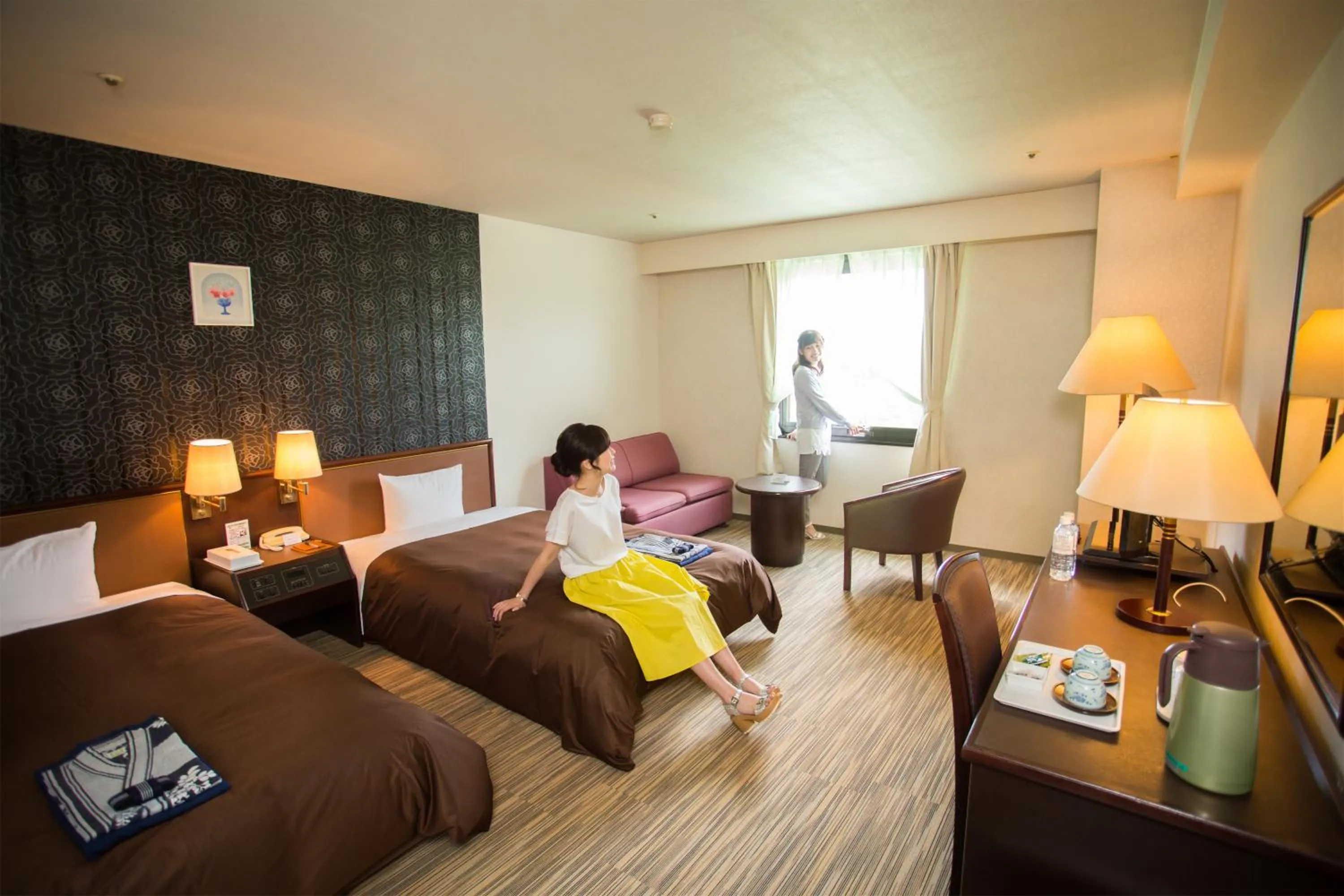 Mountain view, Bed in Hotel Green Hill Kagoshima