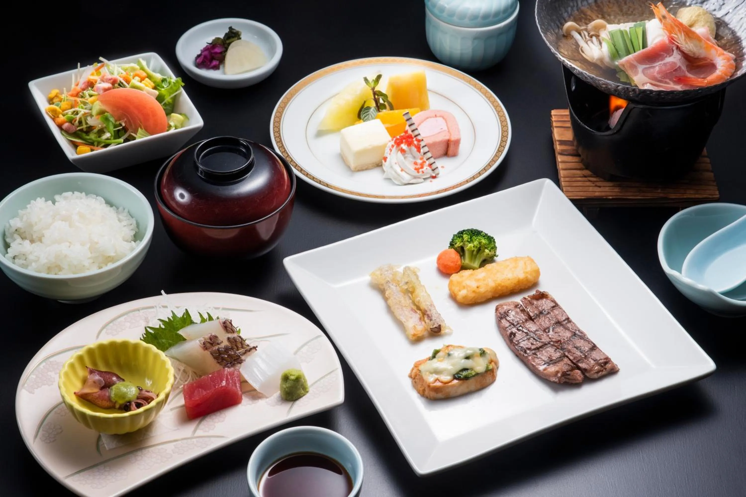 Dinner in Hotel Green Hill Kagoshima