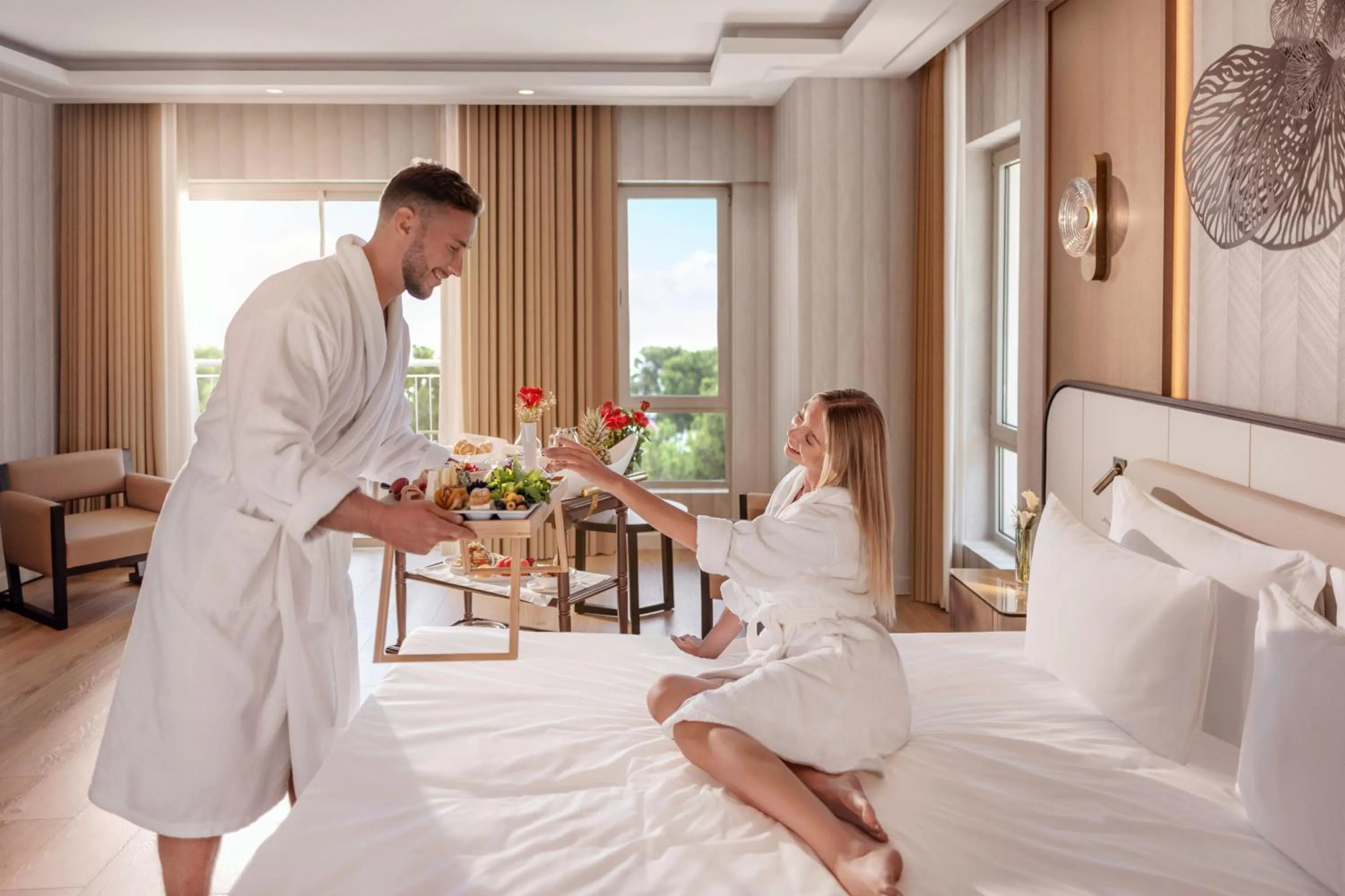 People, Bed in Akka Antedon Hotel - Premium All Inclusive