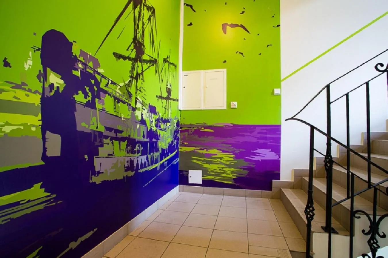 Decorative detail in Moon Hostel Gdańsk