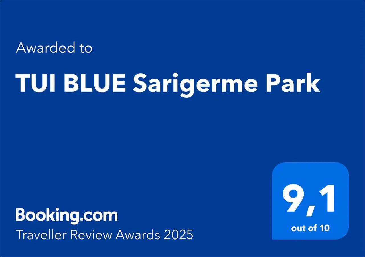 Certificate/Award in TUI BLUE Sarigerme Park