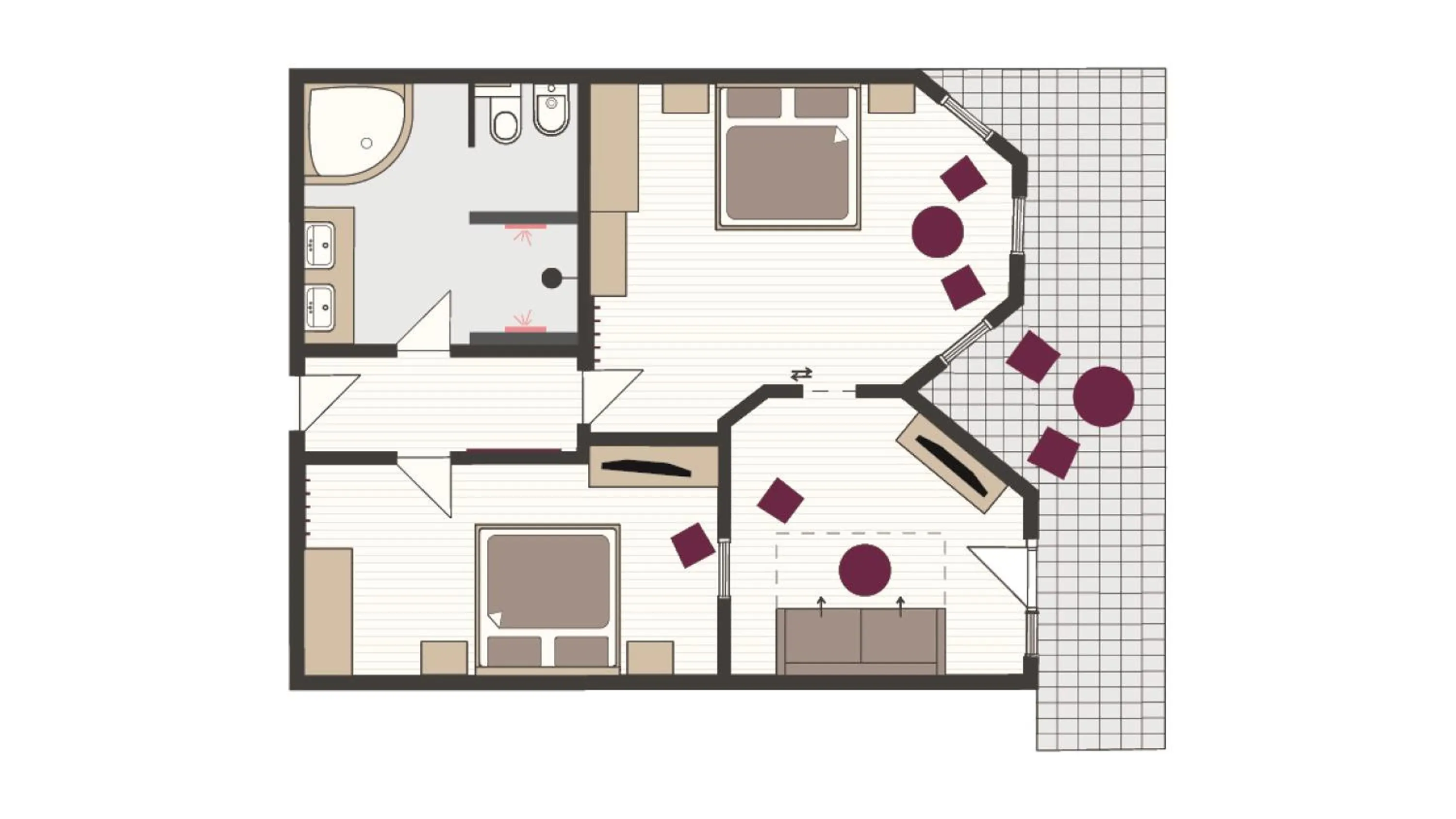 Floor plan in Paradies Pure Mountain Resort