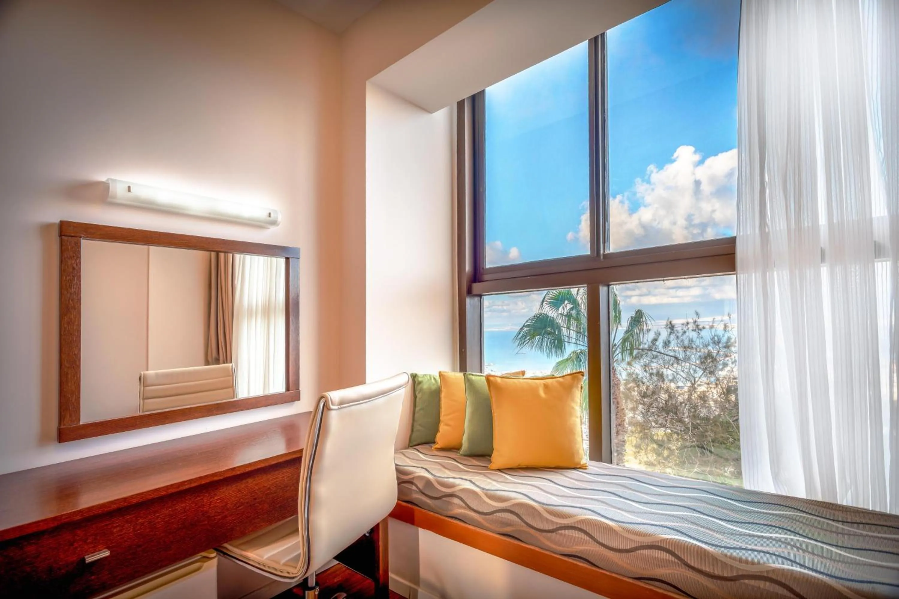 Seating area, Bed in Nof Hotel