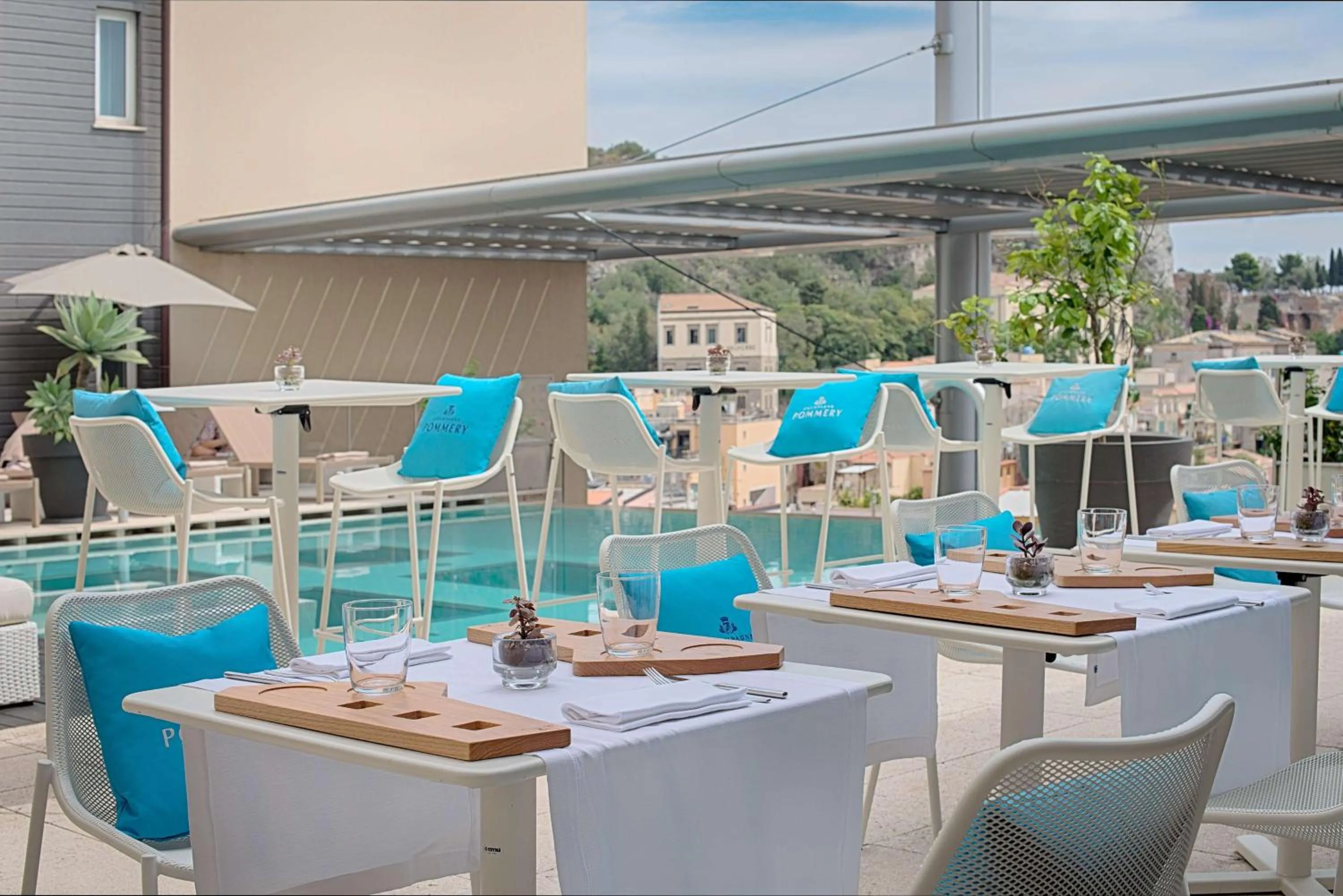 Pool view in NH Collection Taormina