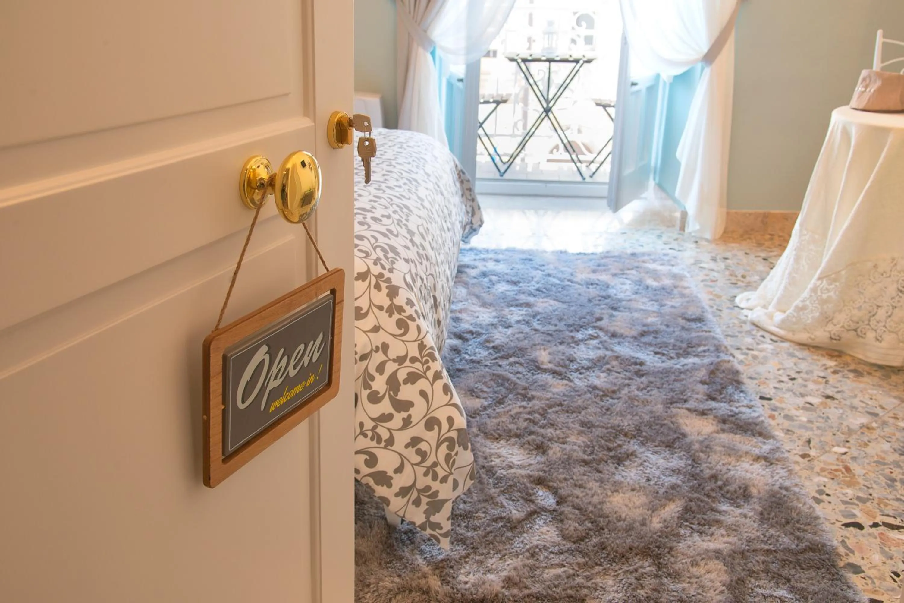 Balcony/Terrace, Bed in B&B Mimmo e Valeria